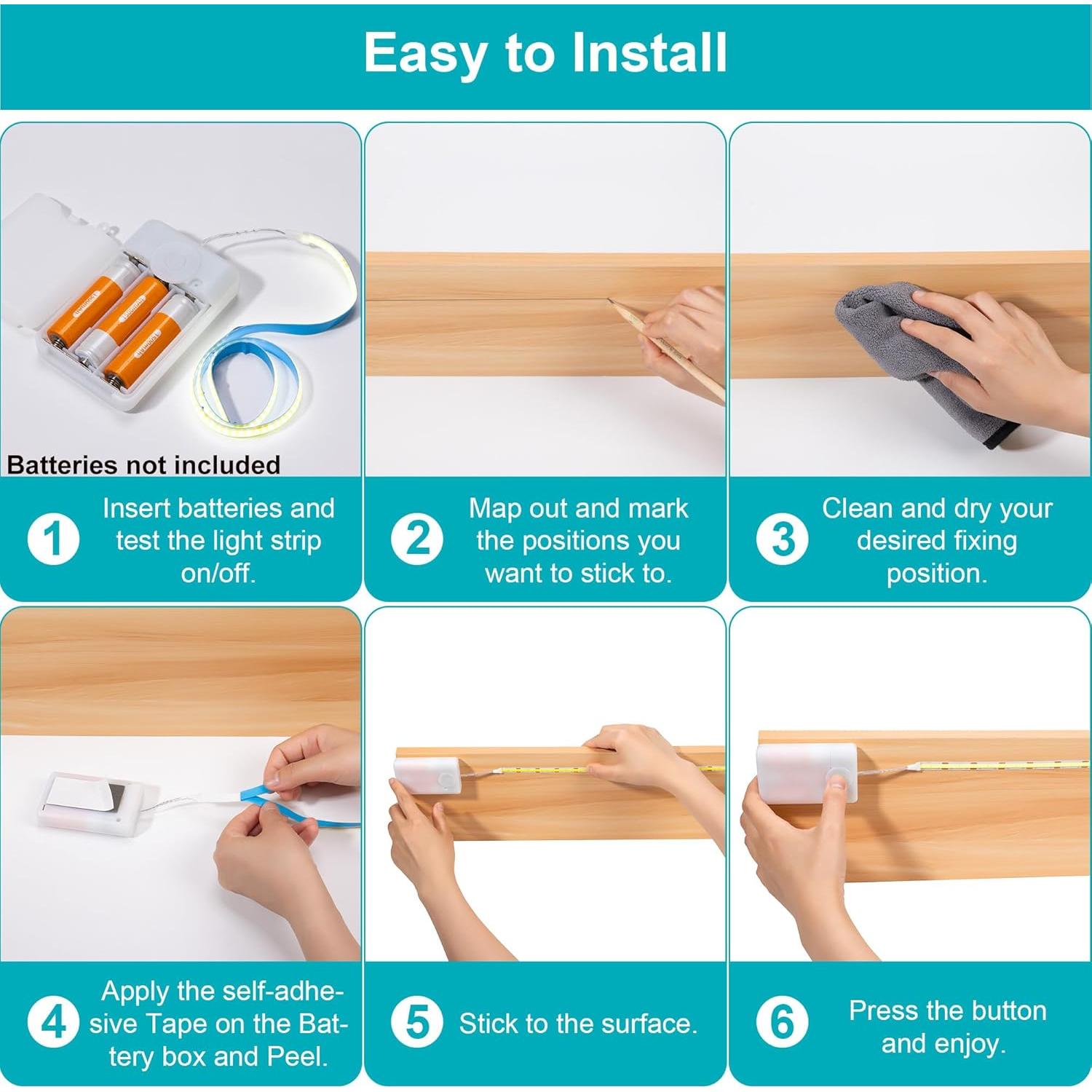 Paquete de 3 luces LED COB Martronic 38 cm luz cálida 3000K