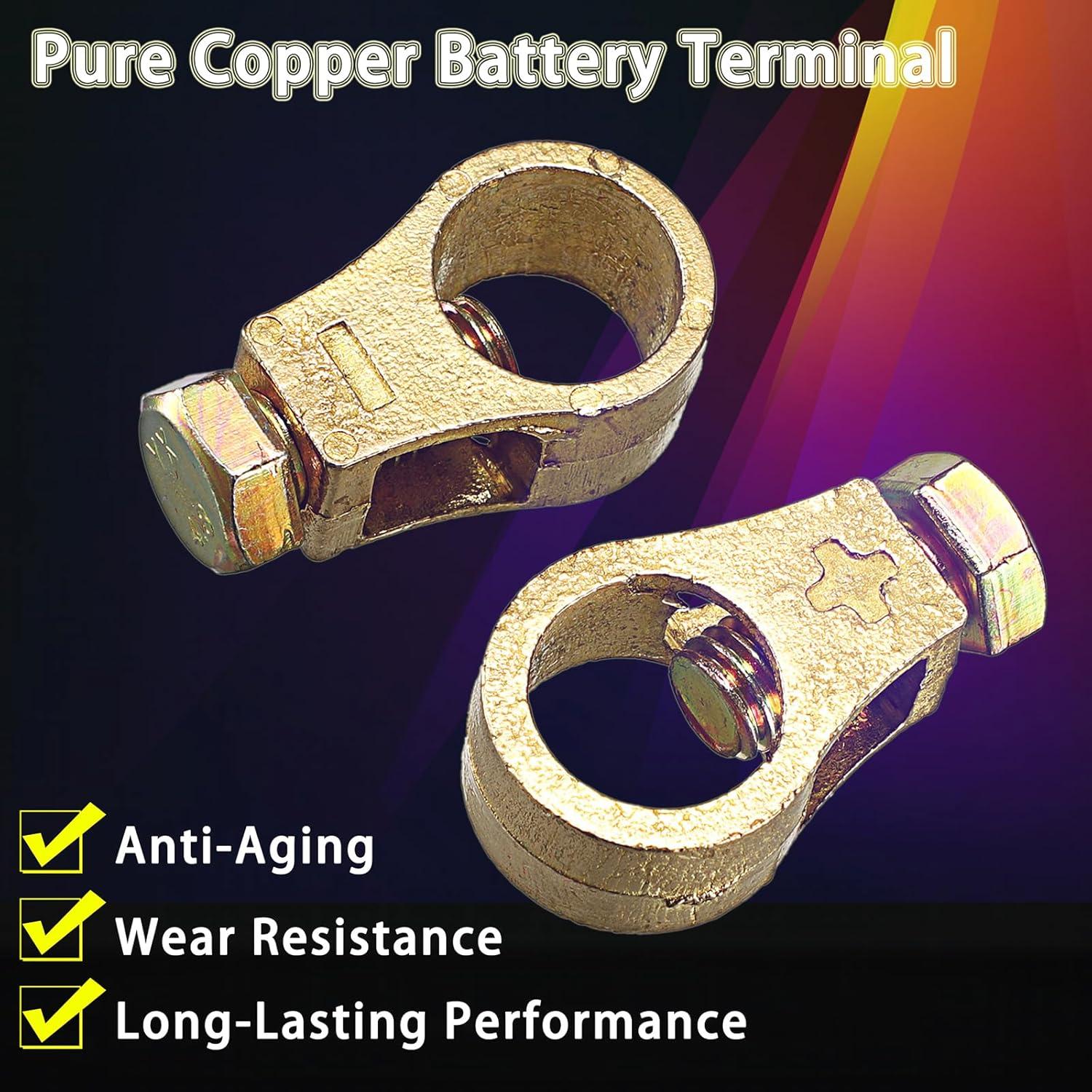 Clip de Conexión de Batería GUSHBIN Cobre Puro 2 Pares