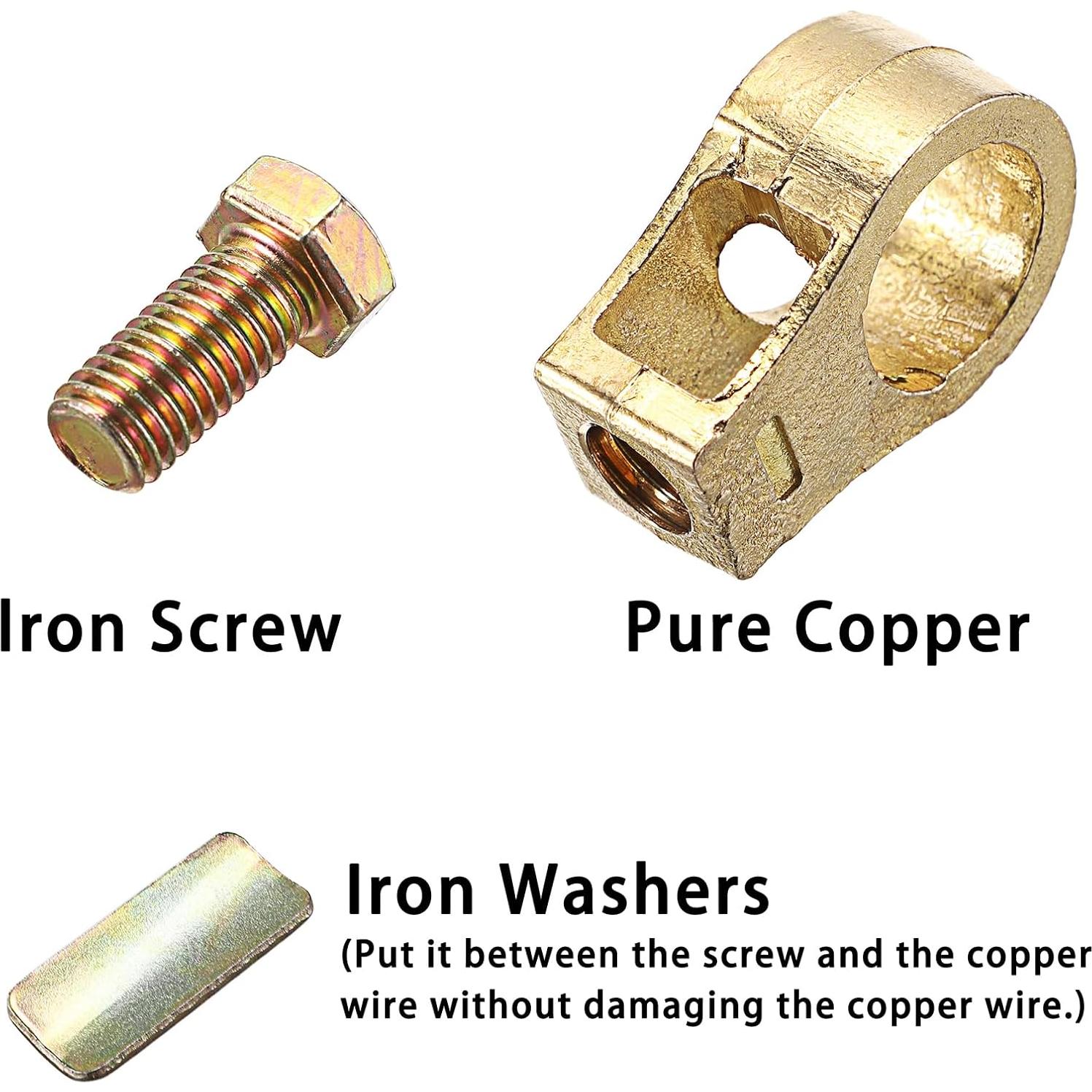 Clip de Conexión de Batería GUSHBIN Cobre Puro 2 Pares