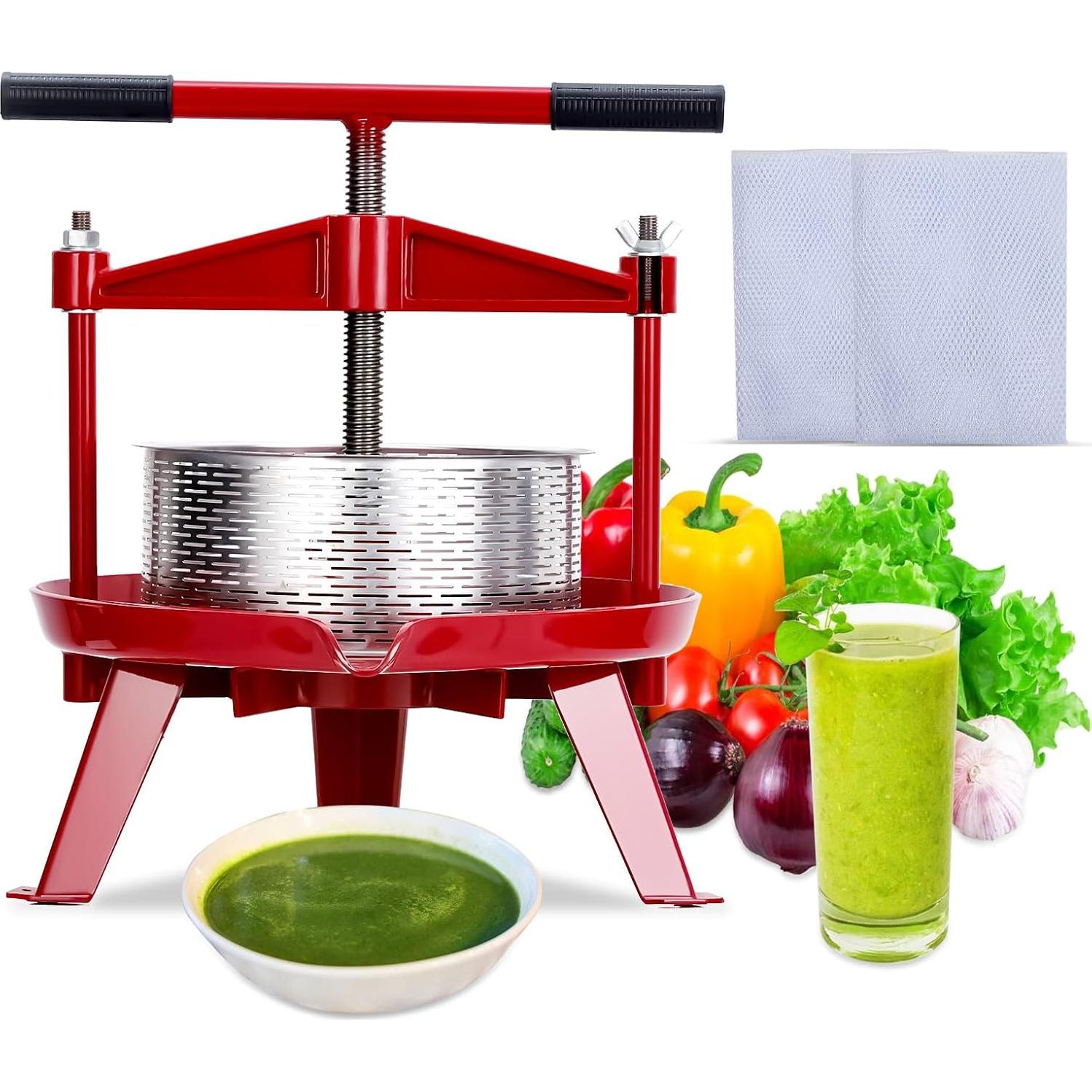 Prensa de Vino Takywep 14L Acero Inoxidable Mango en T