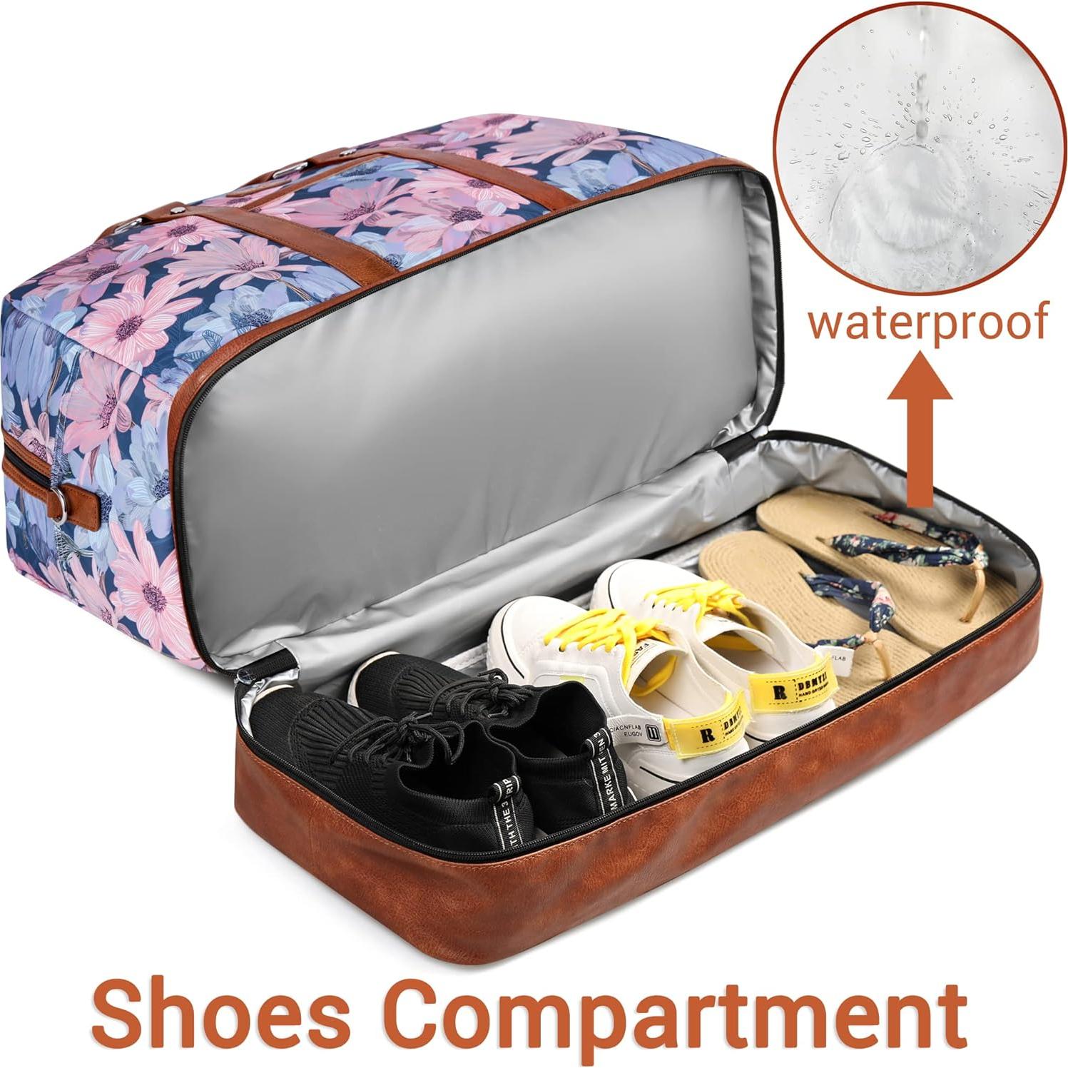 IBFUN Bolsa de Viaje Grande para Mujeres 3Pcs Set con Compartimento