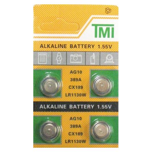 Paquete de 4 Baterías de Botón Alcalinas AG10 Tian Qiu