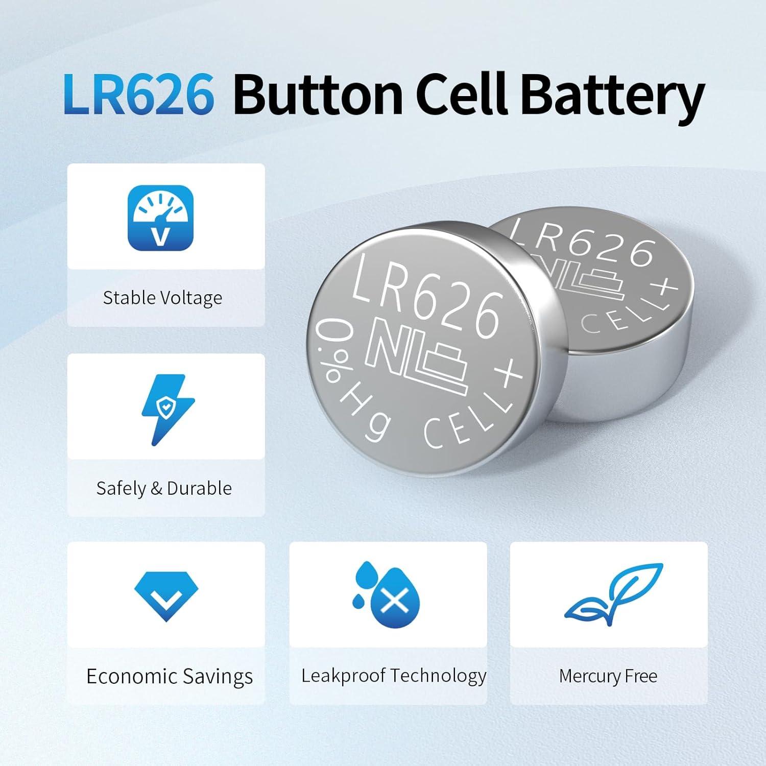 Baterías de Reloj AG4 Fuspower 1.5V Paquete de 10 Unidades