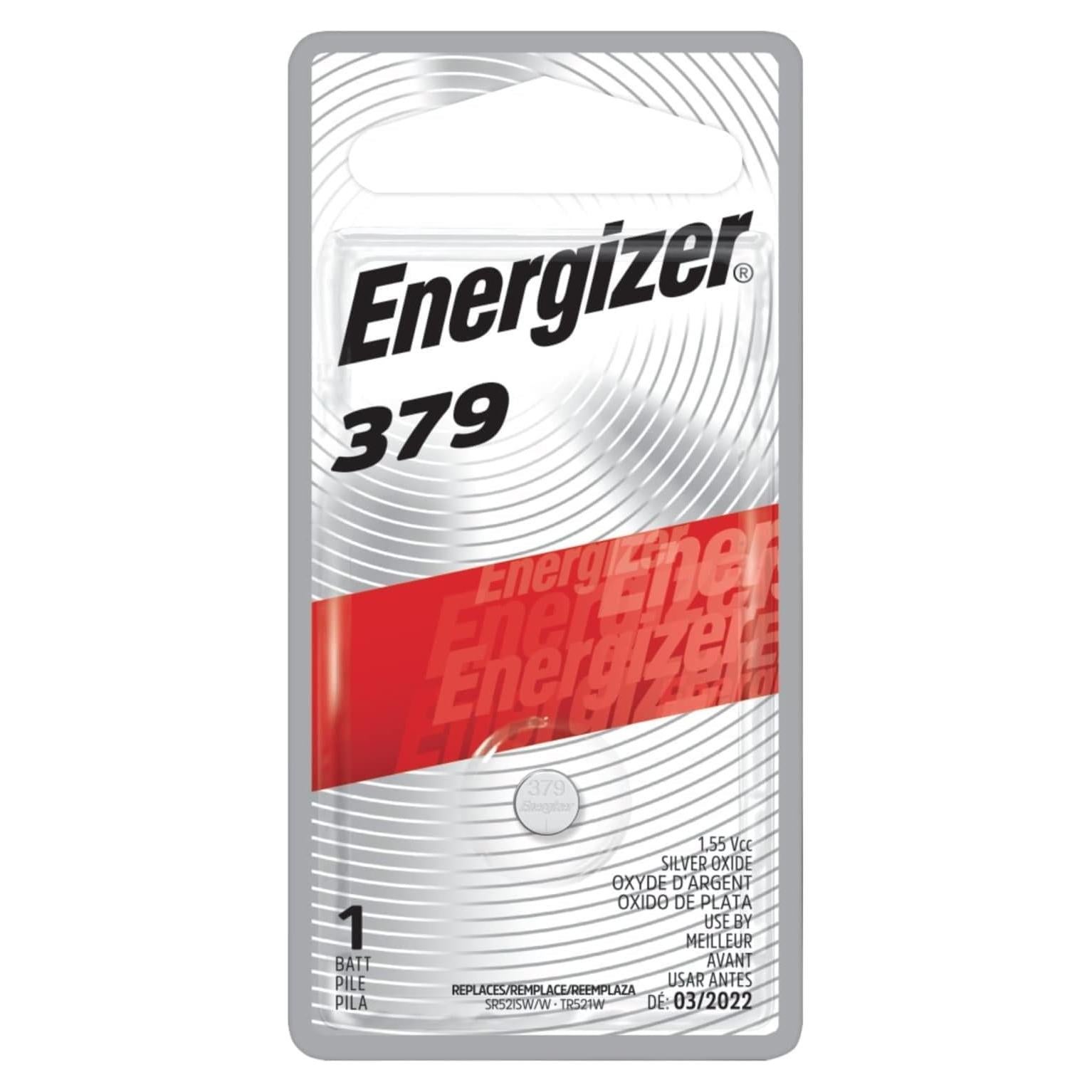 Batería de Óxido de Plata Energizer 379 SR521SW - Paquete de 5