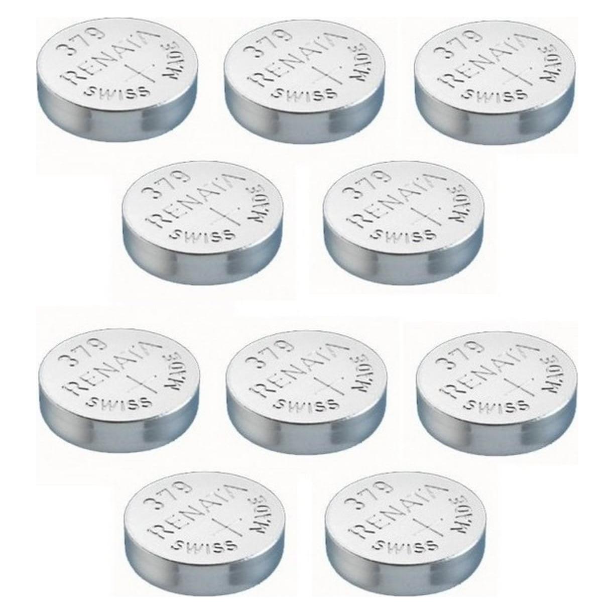 Batería de Reloj Renata 379 SR521SW 1.5V - 10 Unidades