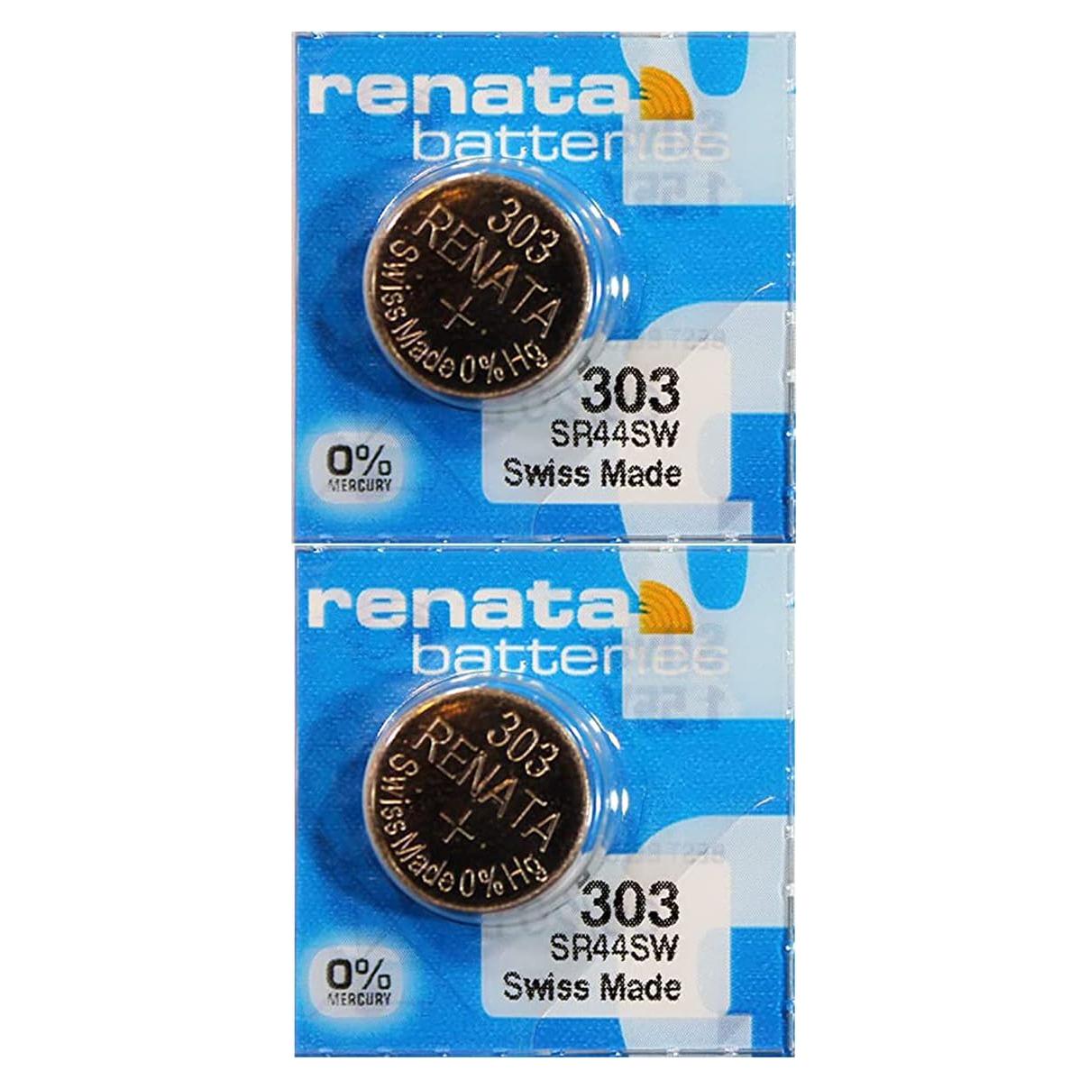 Baterías de Óxido de Plata Renata 303 SR44SW - 1.55V (2 Unidades)