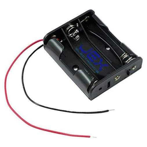 Three/3X AA DIY Battery Holder Case Box Base 4.5V Volt PCB Mount with Bare Wire Ends