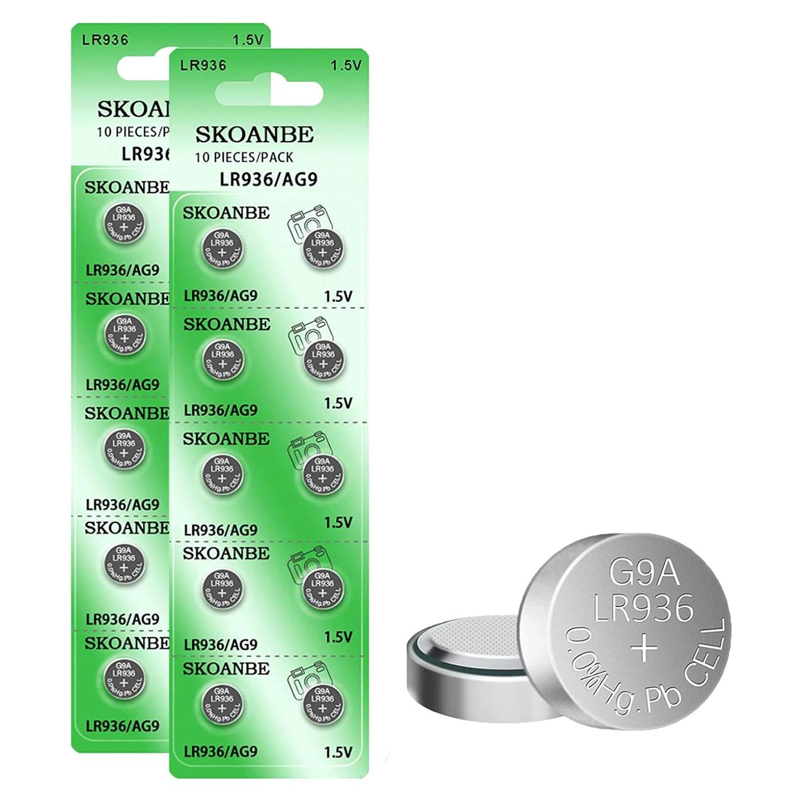 Baterías de Reloj SKOANBE SR936SW 394 - Paquete de 20 Unidades