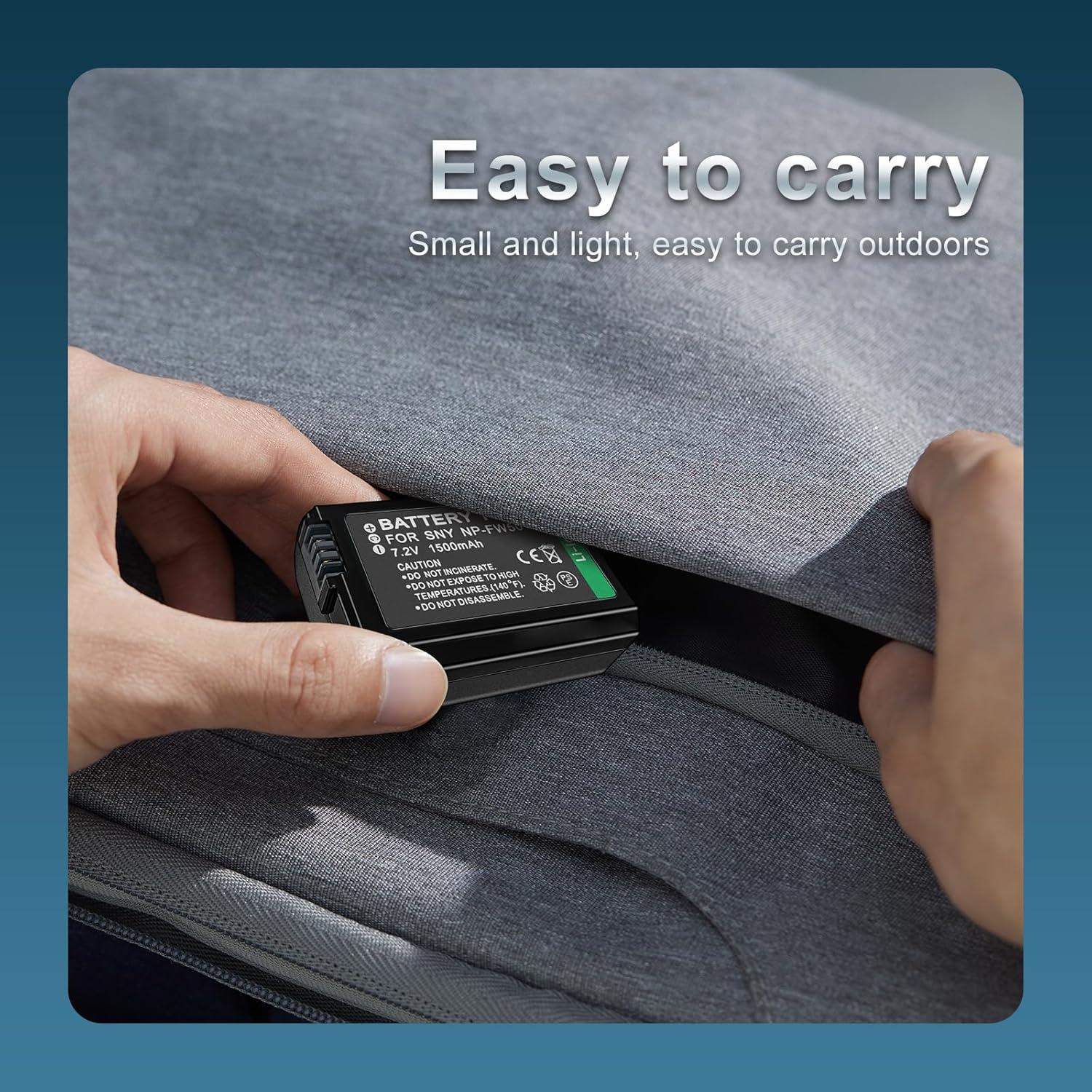 Baterías Recargables NP-FW50 7.2V 1500mAh 2 Piezas Sony