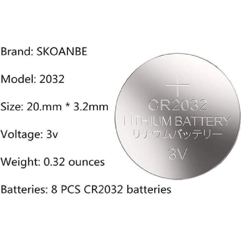 Baterías de Botón SKOANBE 10PCS LR44 + 8PCS CR2032 3V