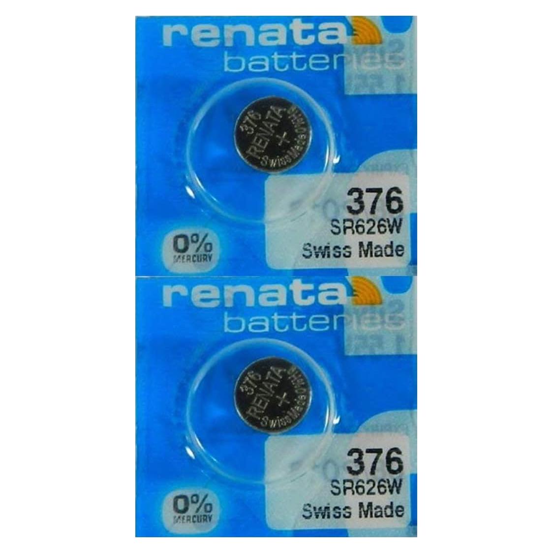 Baterías de Óxido de Plata Renata 376 SR626W - 1.55V (2 Unidades)
