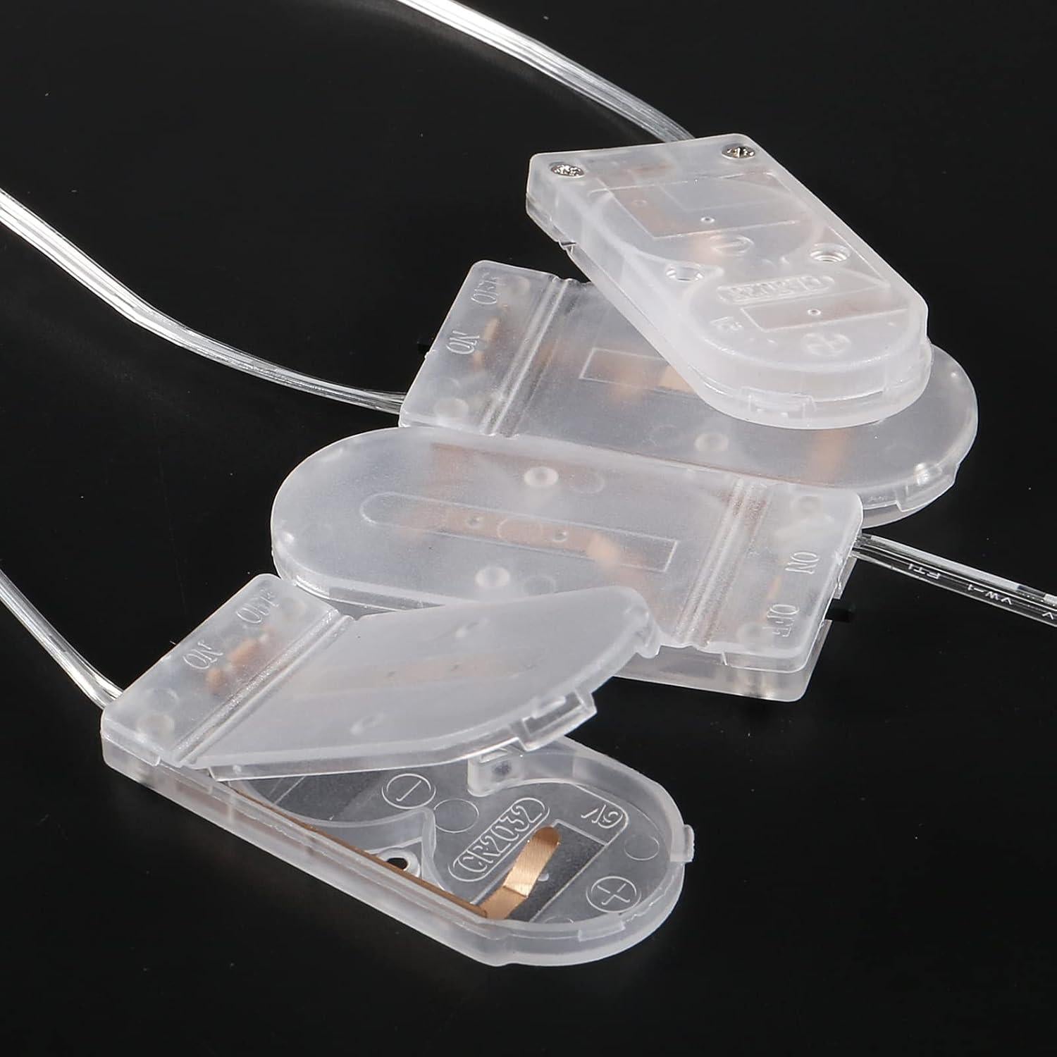 10 Soportes de Batería CR2032 con Interruptor ON-OFF DORHEA