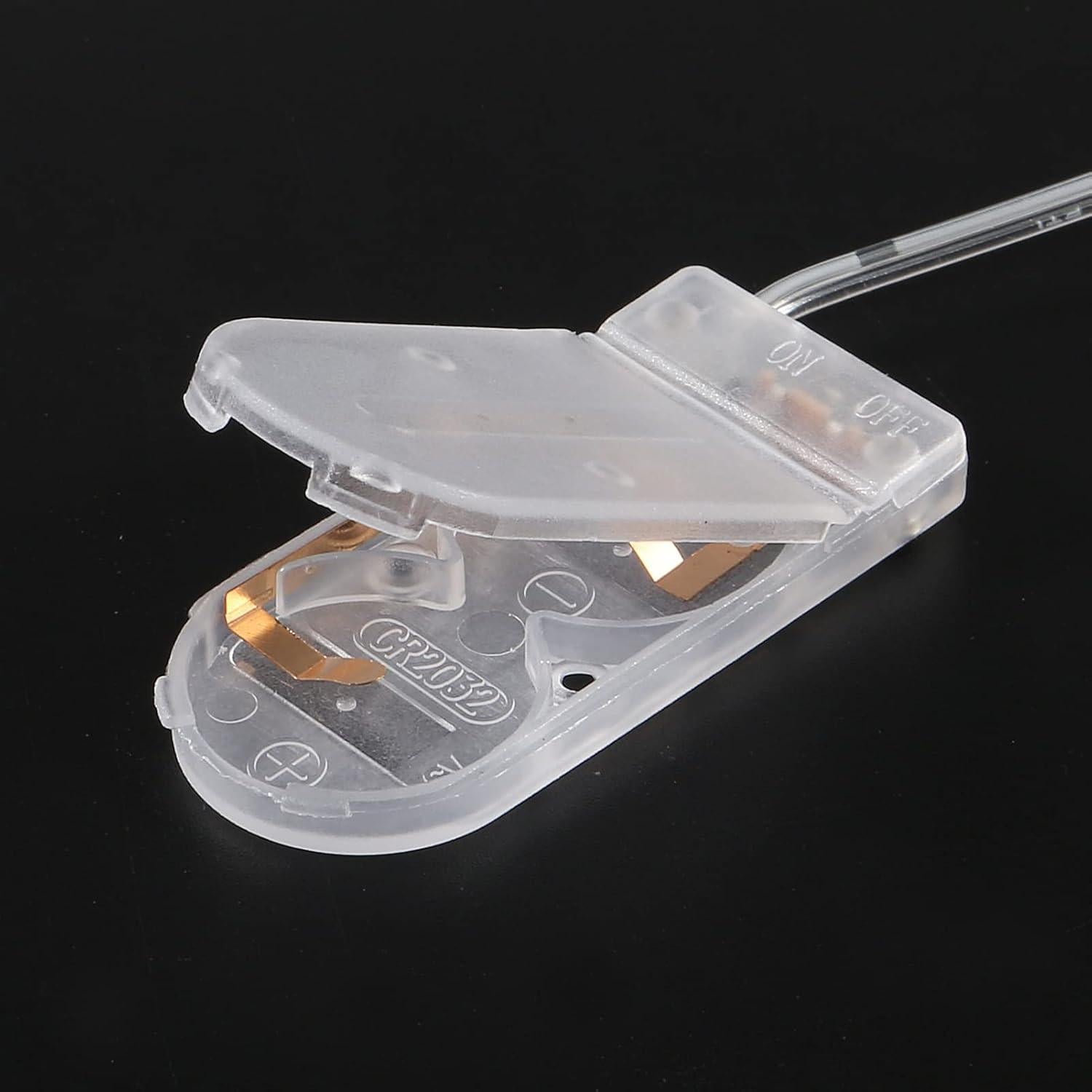 10 Soportes de Batería CR2032 con Interruptor ON-OFF DORHEA