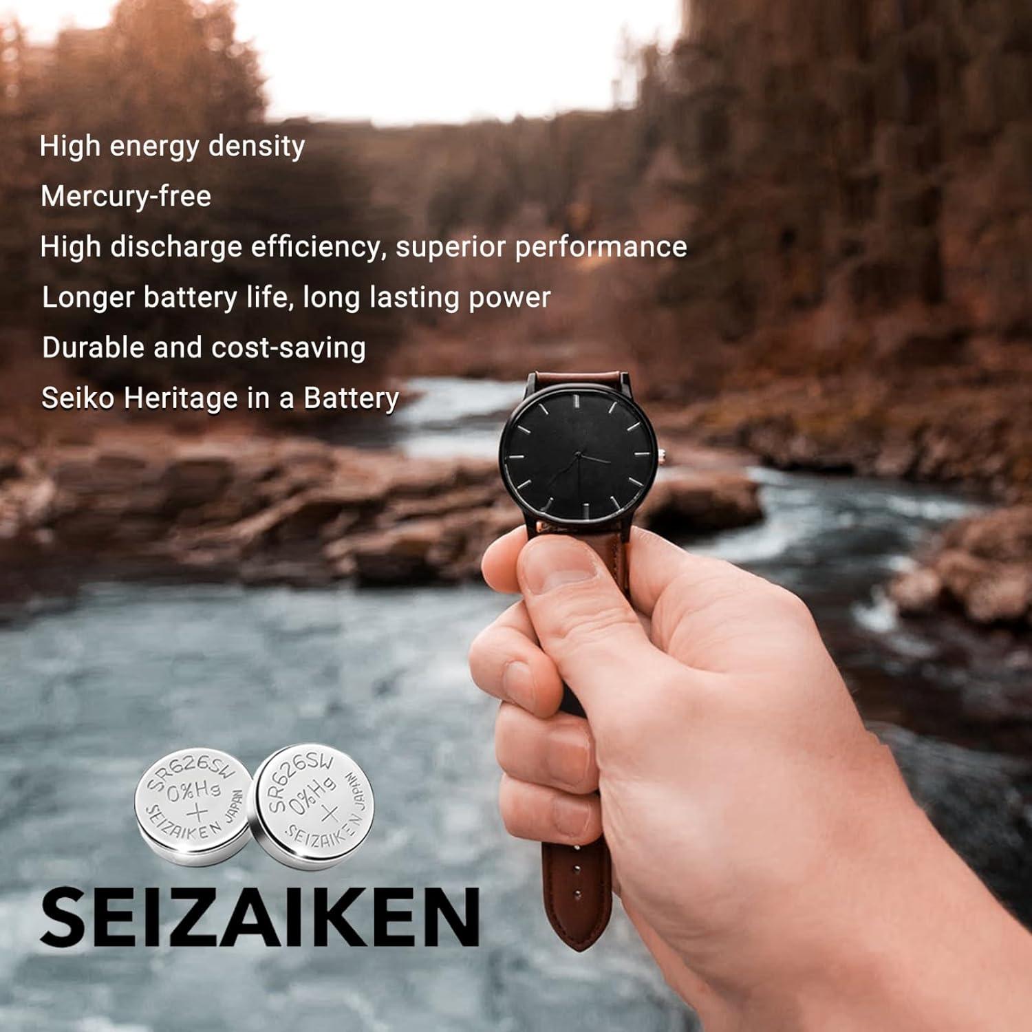 Batería de Reloj Seiko 386 SR43W Óxido de Plata 5 Unidades