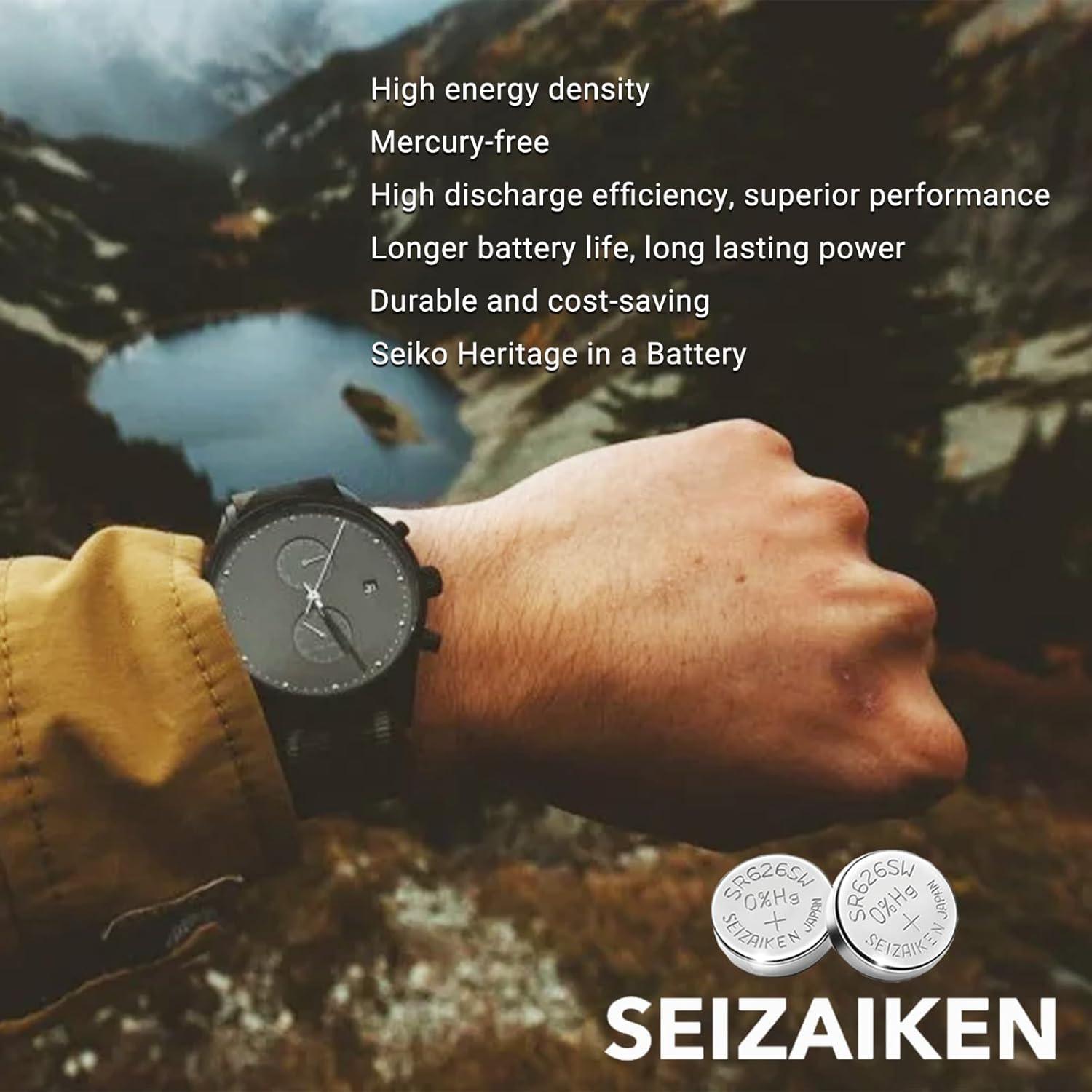 Batería de Reloj Seiko 386 SR43W Óxido de Plata 5 Unidades