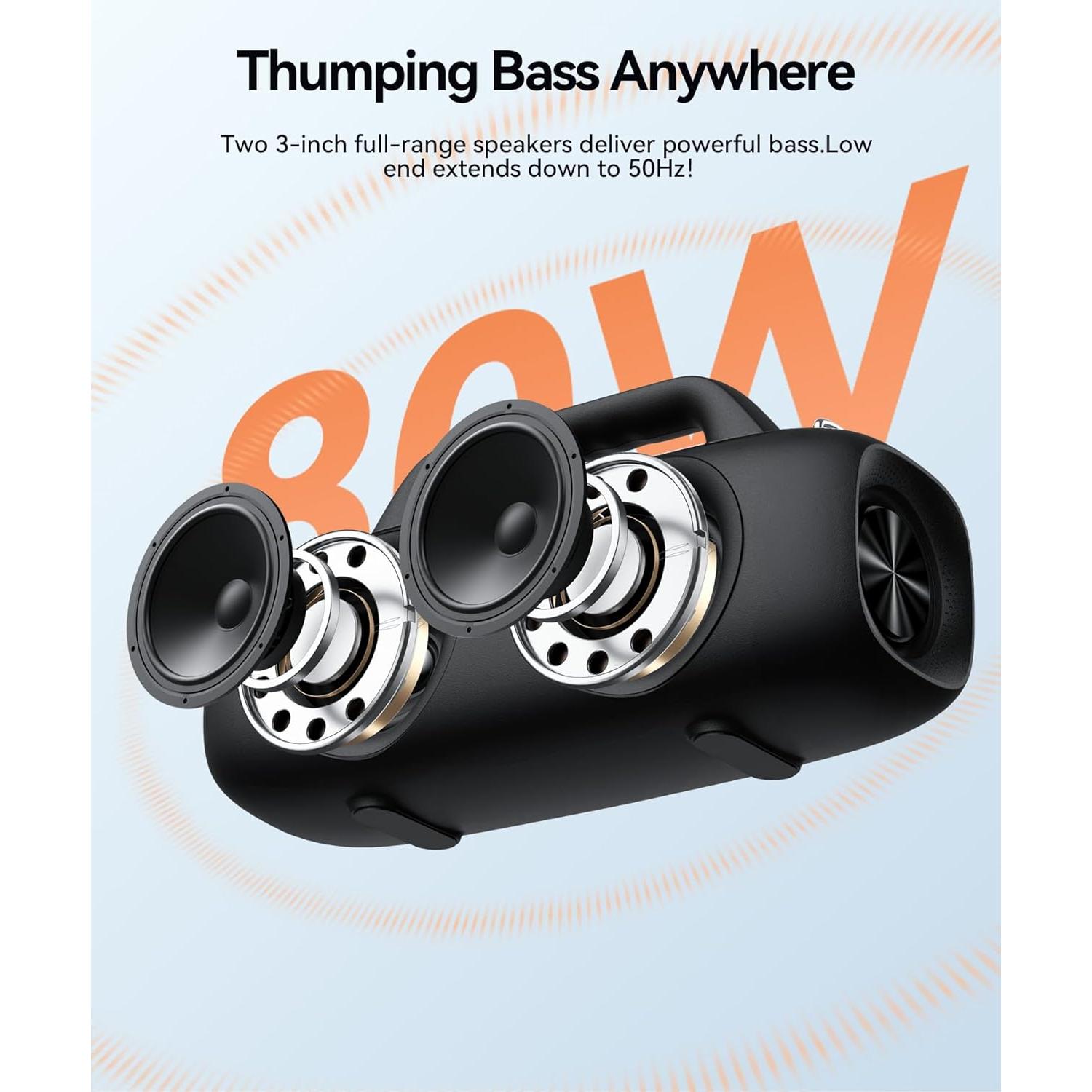 Altavoz Bluetooth Portátil BassBloom ROAR 1 60W IPX6 24H