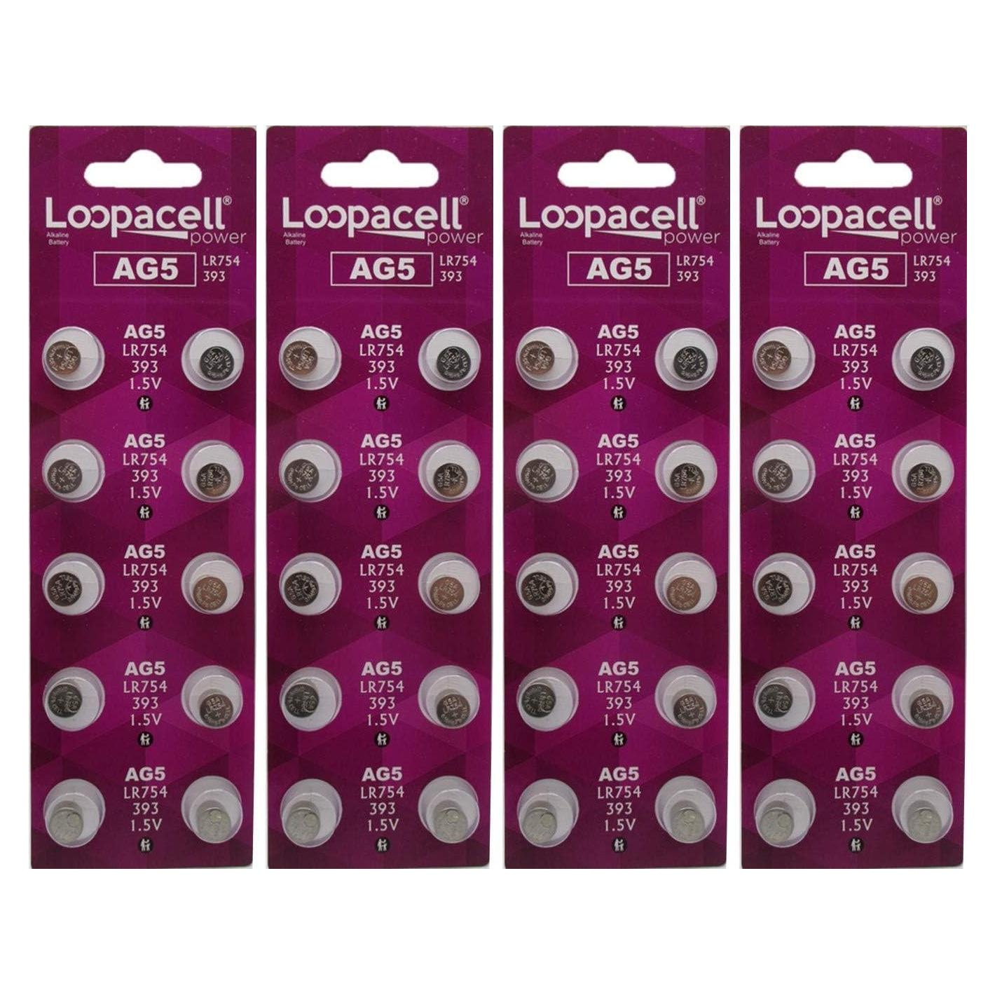 Baterías Alcalinas Loopacell AG5 393 LR754 x 40 Unidades