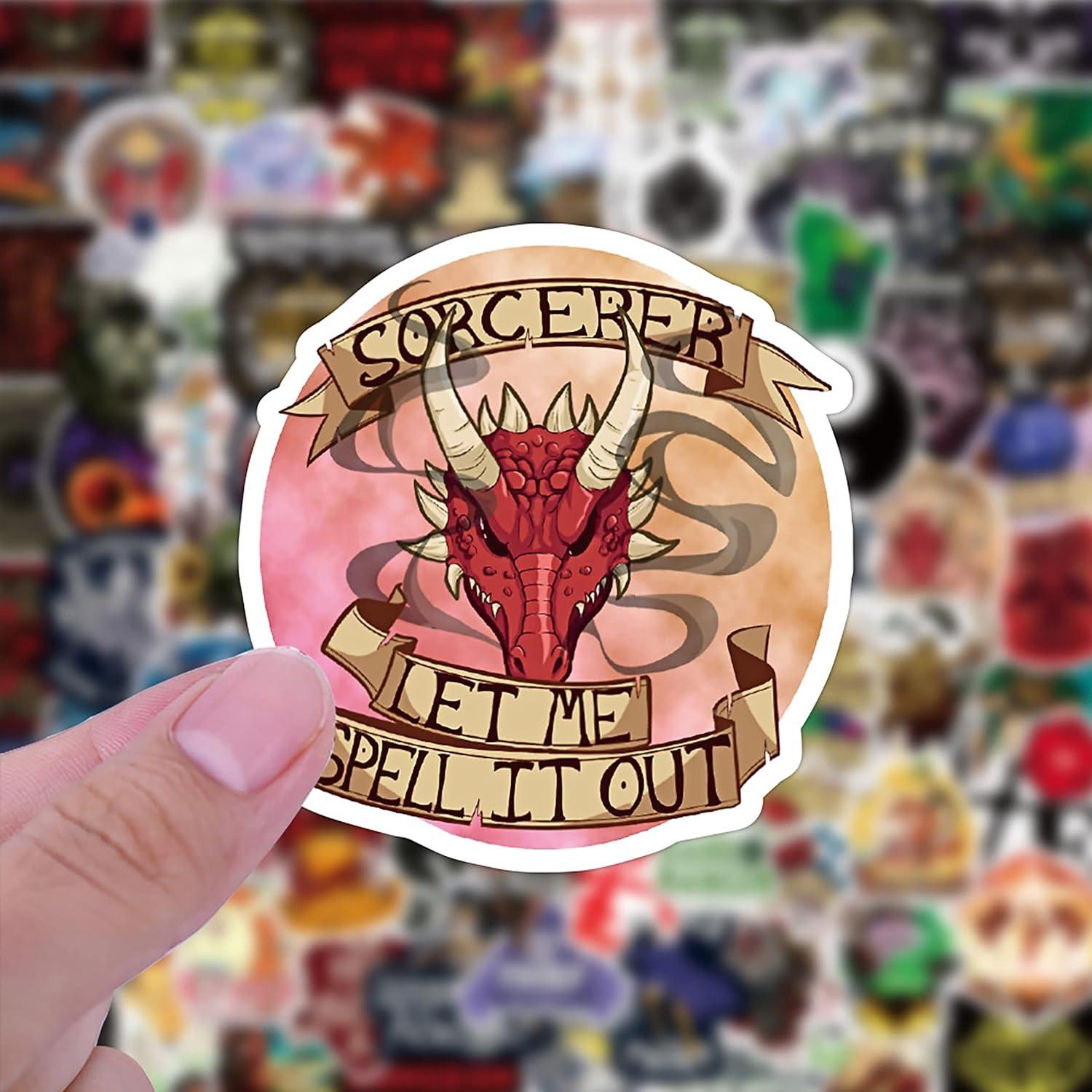 Pegatinas Dungeons y Dragones YOYEE - 100 Pcs Vinilo Impermeable