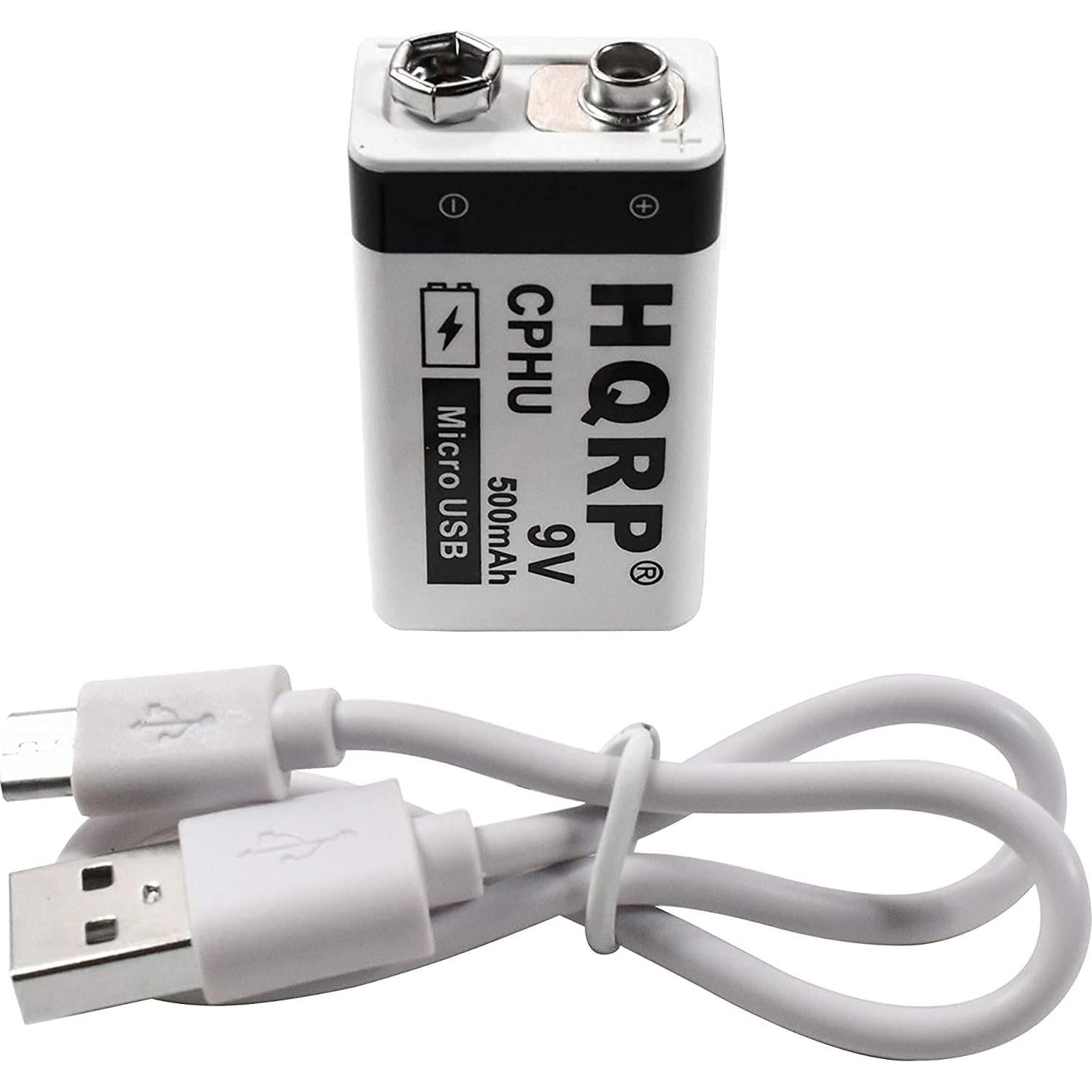 Baterías Recargables HQRP 9V 400mAh LI-ION 4-Pack