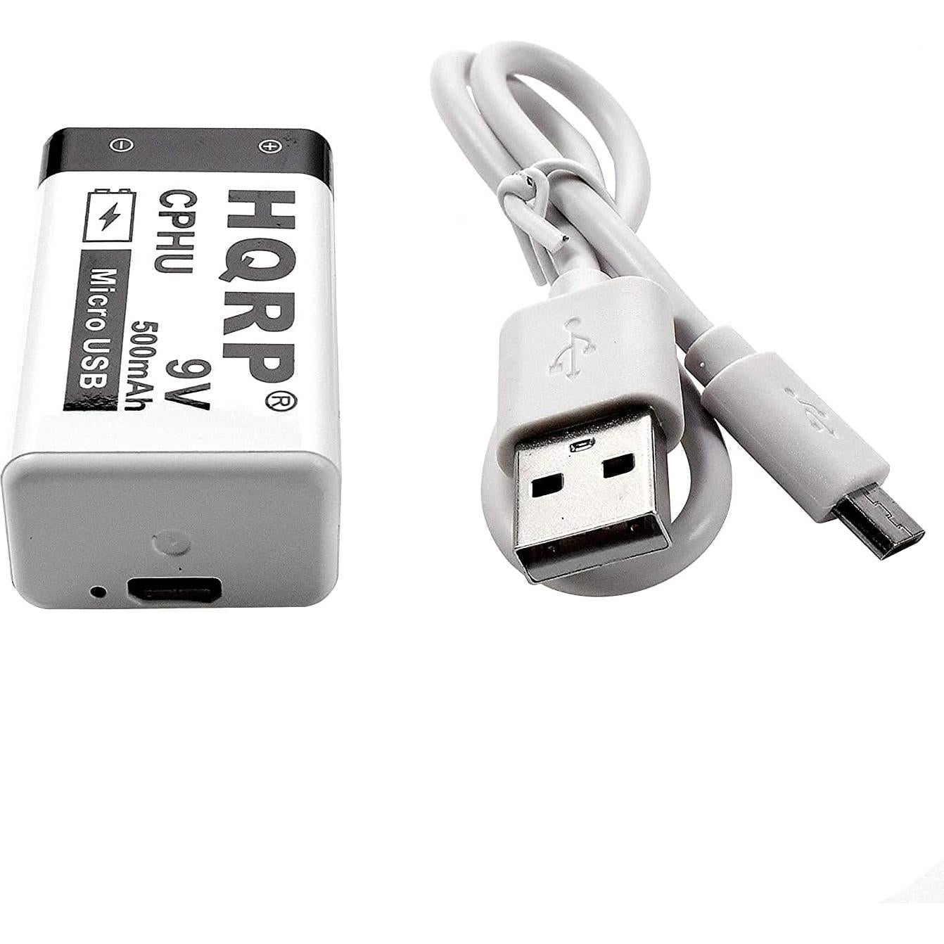 Baterías Recargables HQRP 9V 400mAh LI-ION 4-Pack