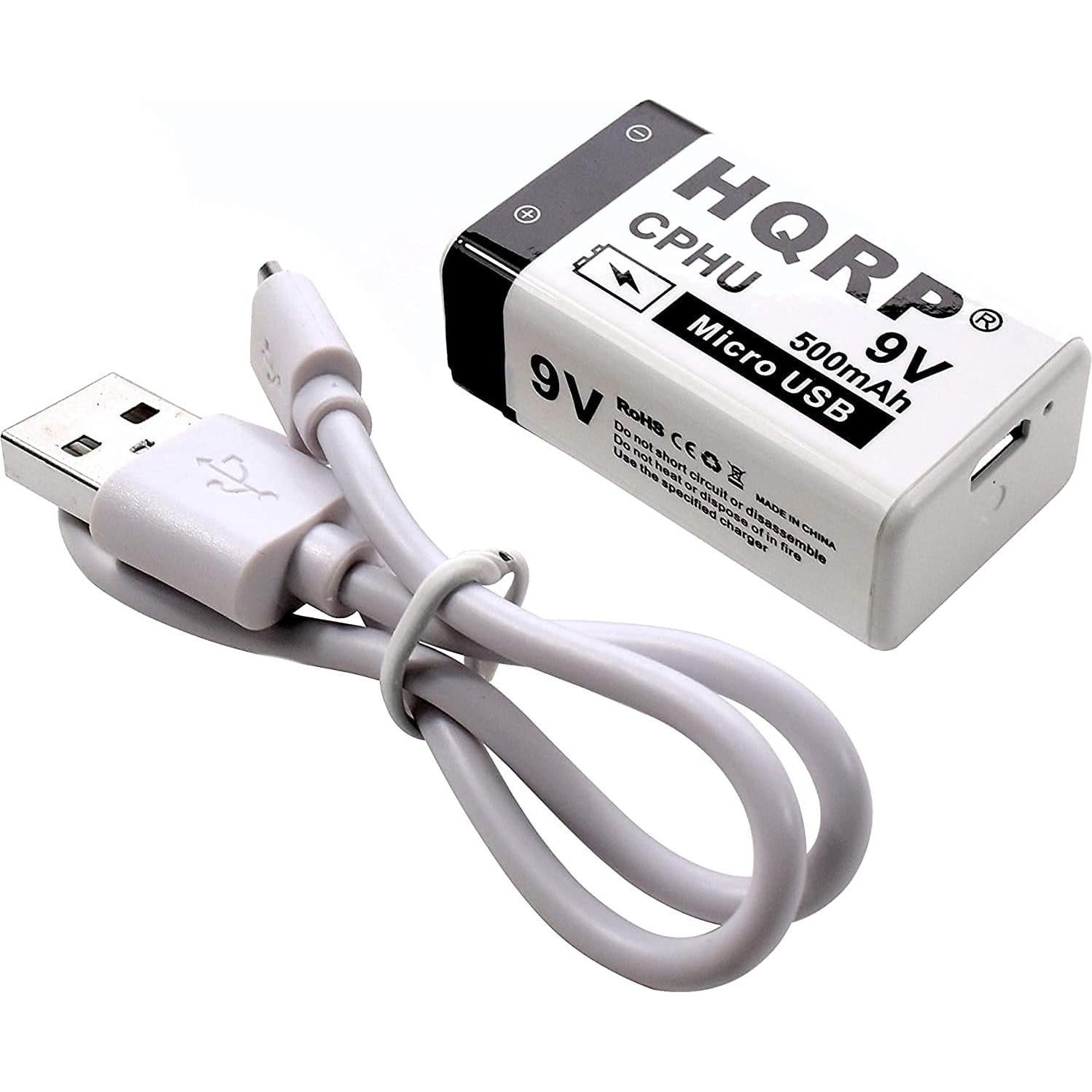 Baterías Recargables HQRP 9V 400mAh LI-ION 4-Pack