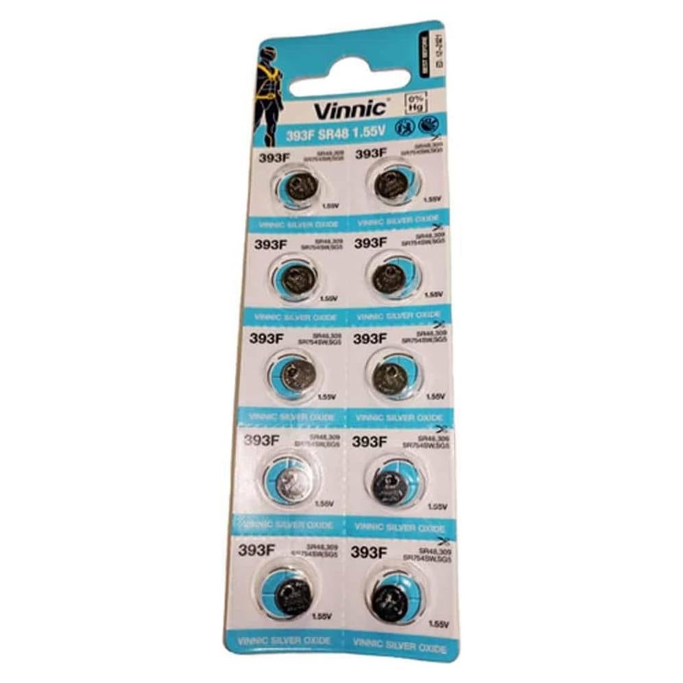Batería de Reloj Vinnic SR754SW 10 Piezas Óxido de Plata