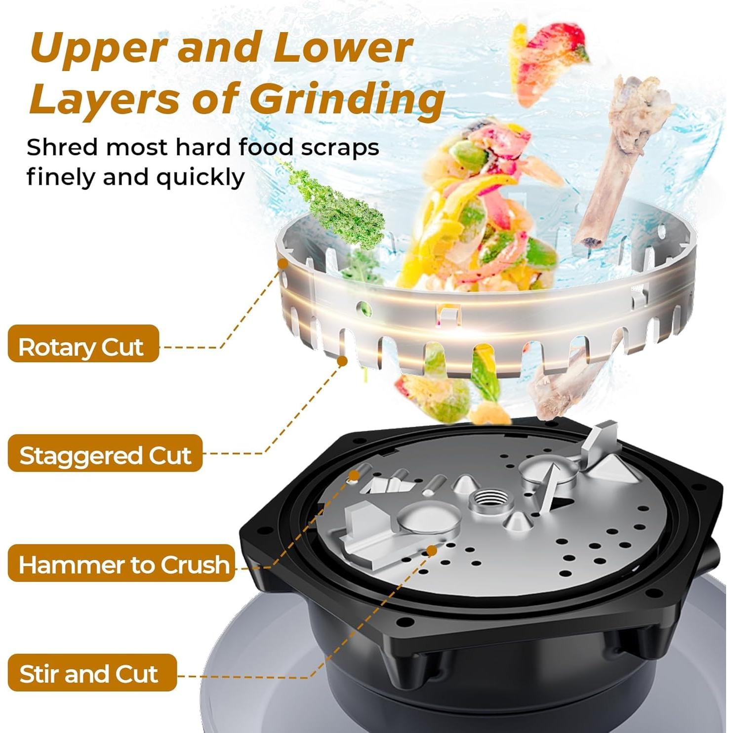 Triturador de Basura TECASA 0.5 HP Acero Inoxidable