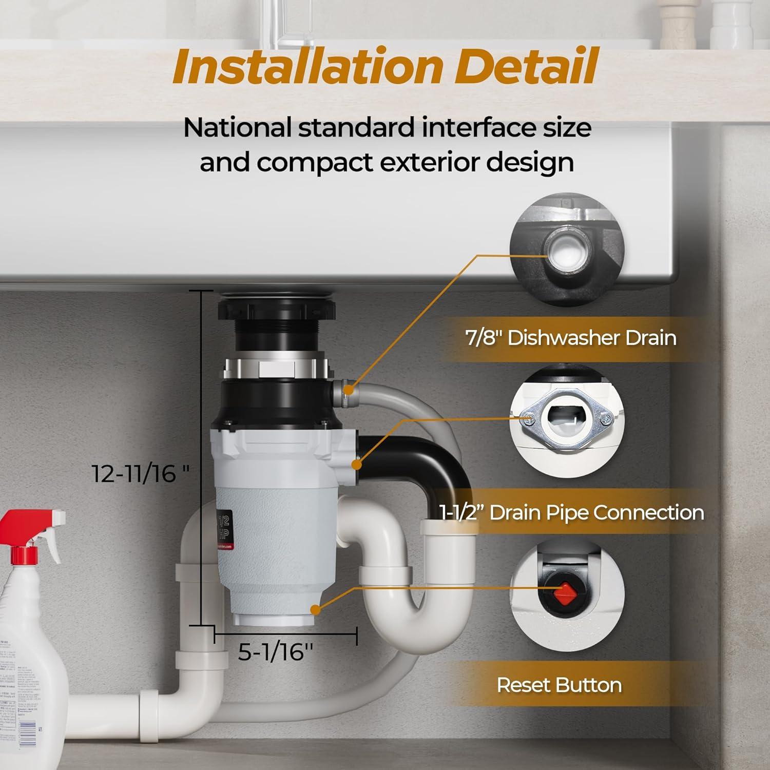 Triturador de Basura TECASA 0.5 HP Acero Inoxidable