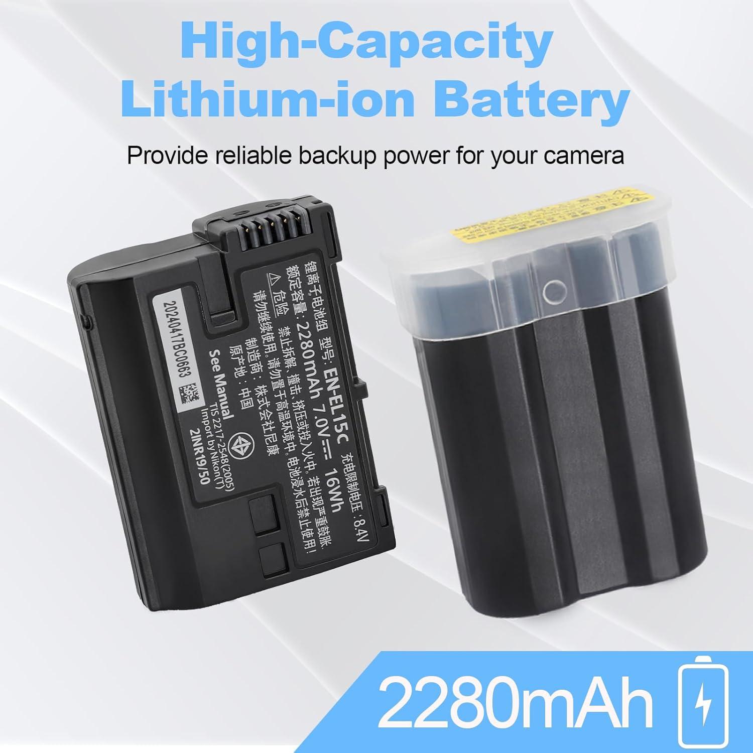Batería EN-EL15C Nikon 2280mAh Compatible Z8 Z7 Z6 D7500