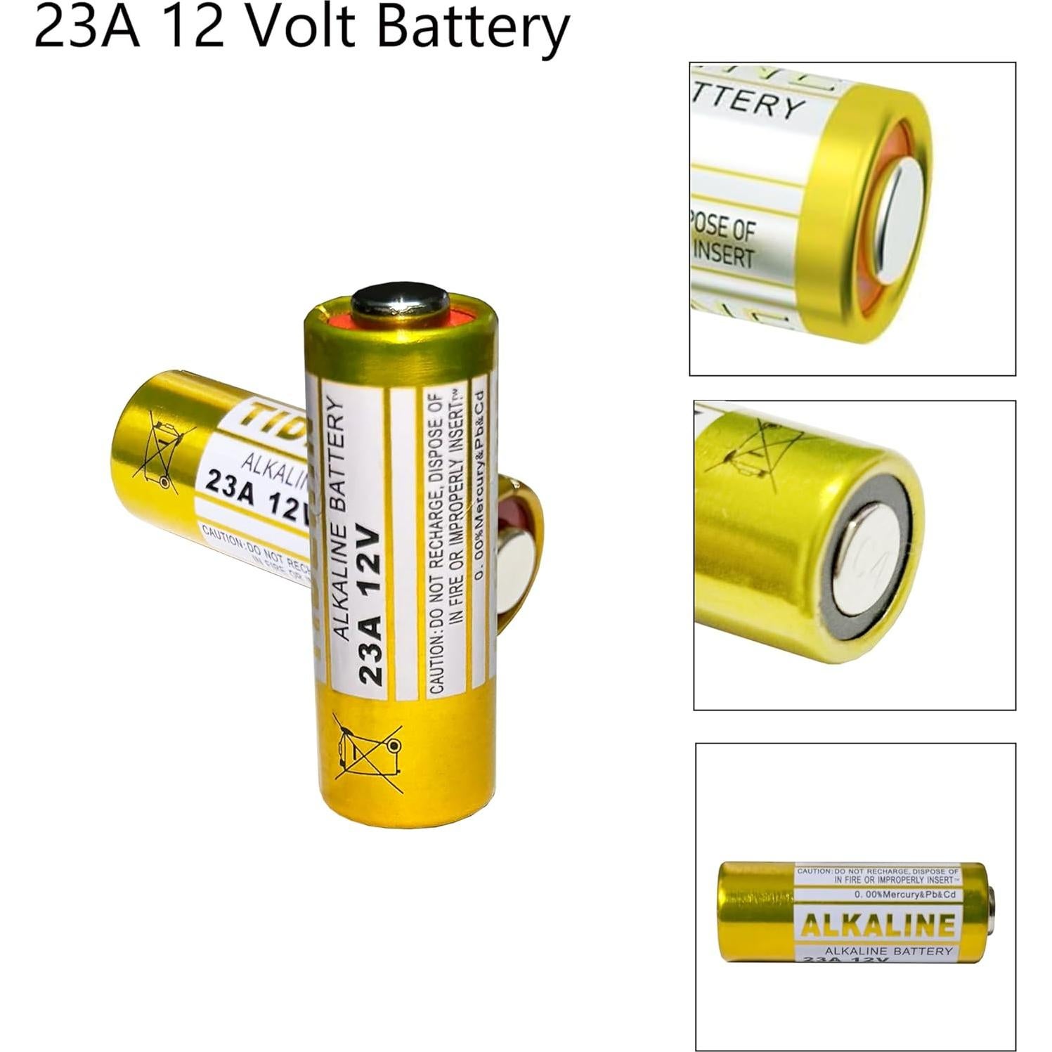 Batería Alcalina 23A 12V Kunying - Paquete de 10 Unidades