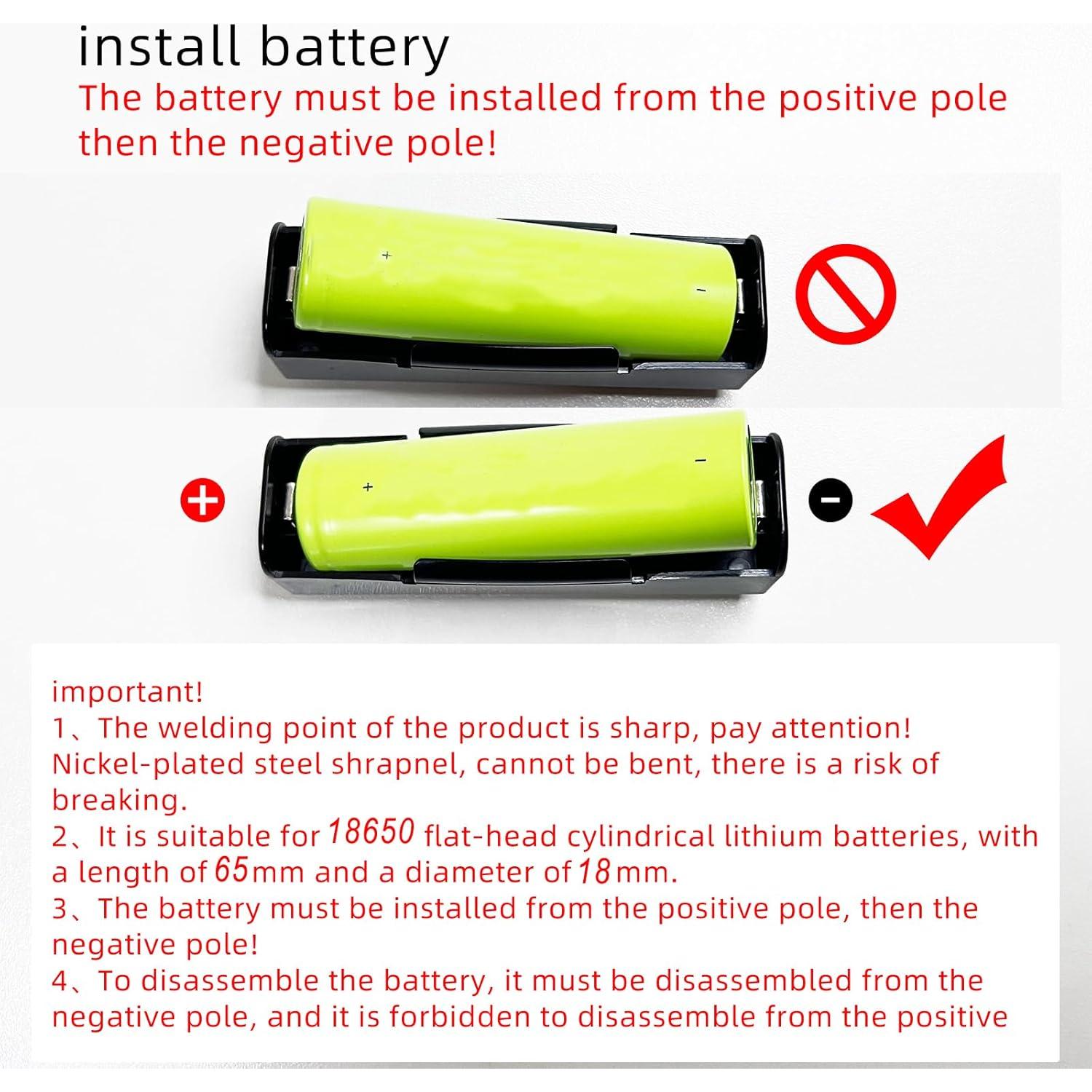 Soporte de Batería 18650 Bistook 4-Pack para PCB 3 Ranuras
