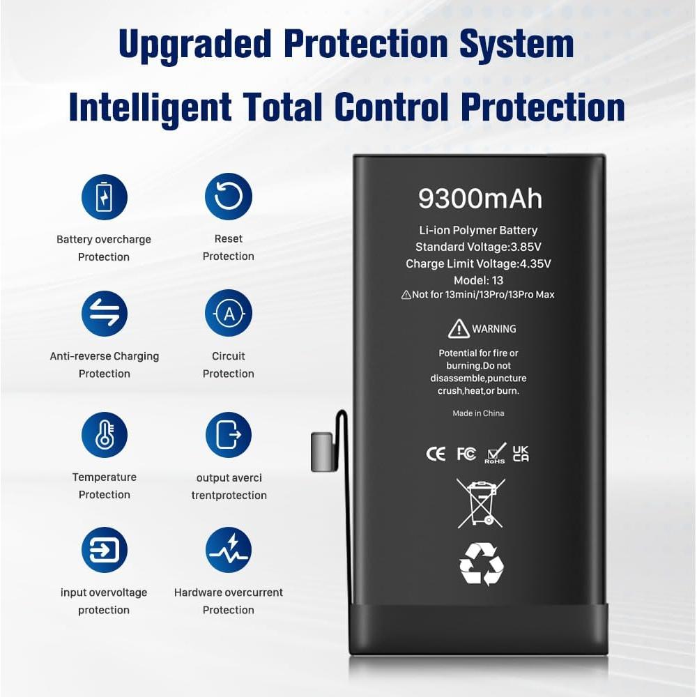 Batería de Reemplazo 9300mAh para iPhone 13 BOANV