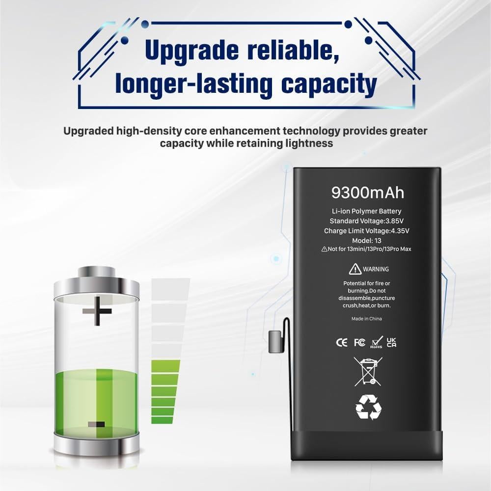 Batería de Reemplazo 9300mAh para iPhone 13 BOANV