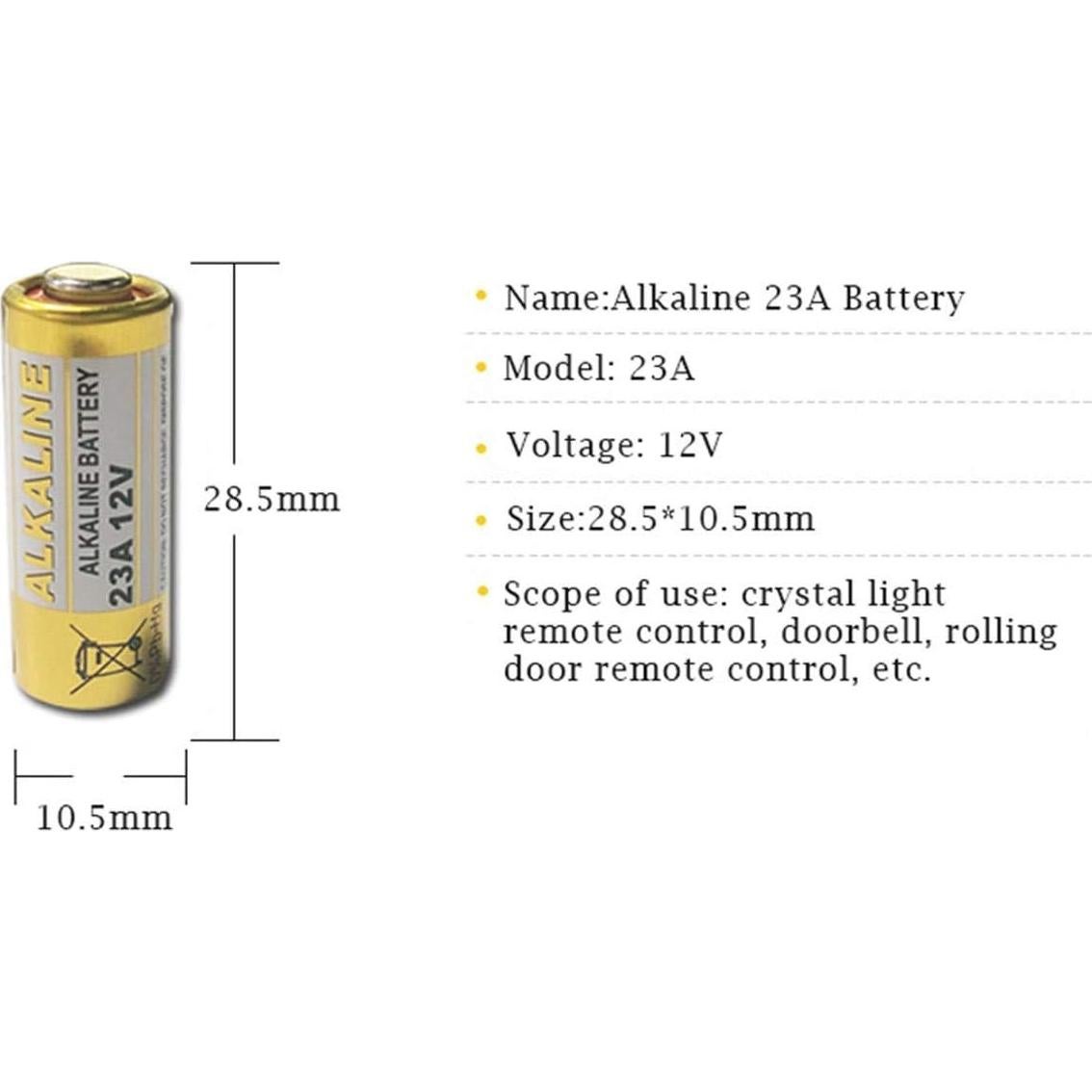 Batería Alcalina TXY 23A 12V 5 Pcs - Reemplazo de Baterías