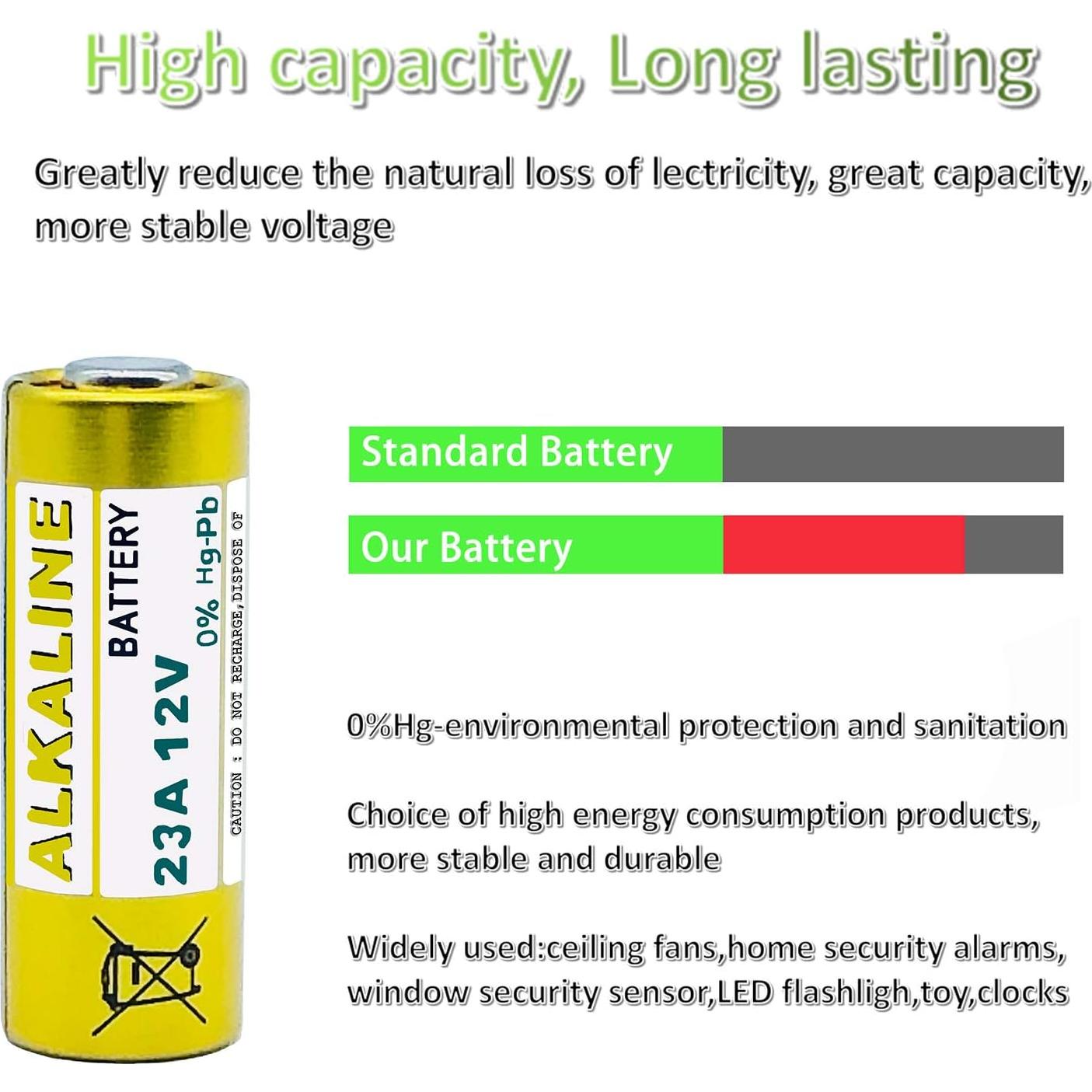 Batería Alcalina 23A 12V SKOANBE 5 Piezas Alta Calidad