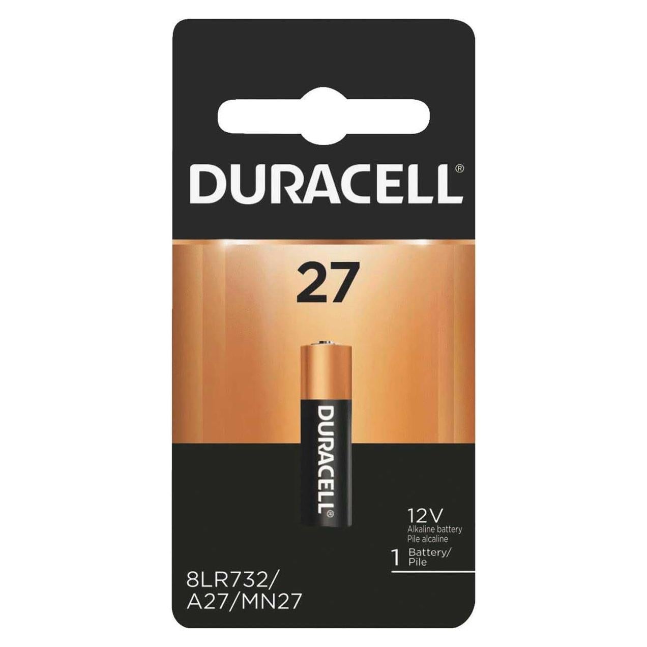 Batería Alcalina Duracell 27 12V Larga Duración - 1 Cuenta