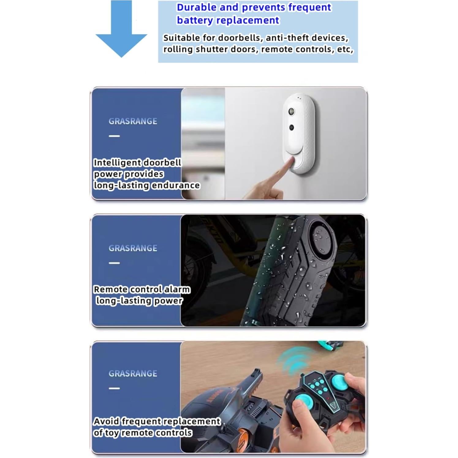 Paquete de 10 Baterías Alcalinas 27A JNKXIXI 12V
