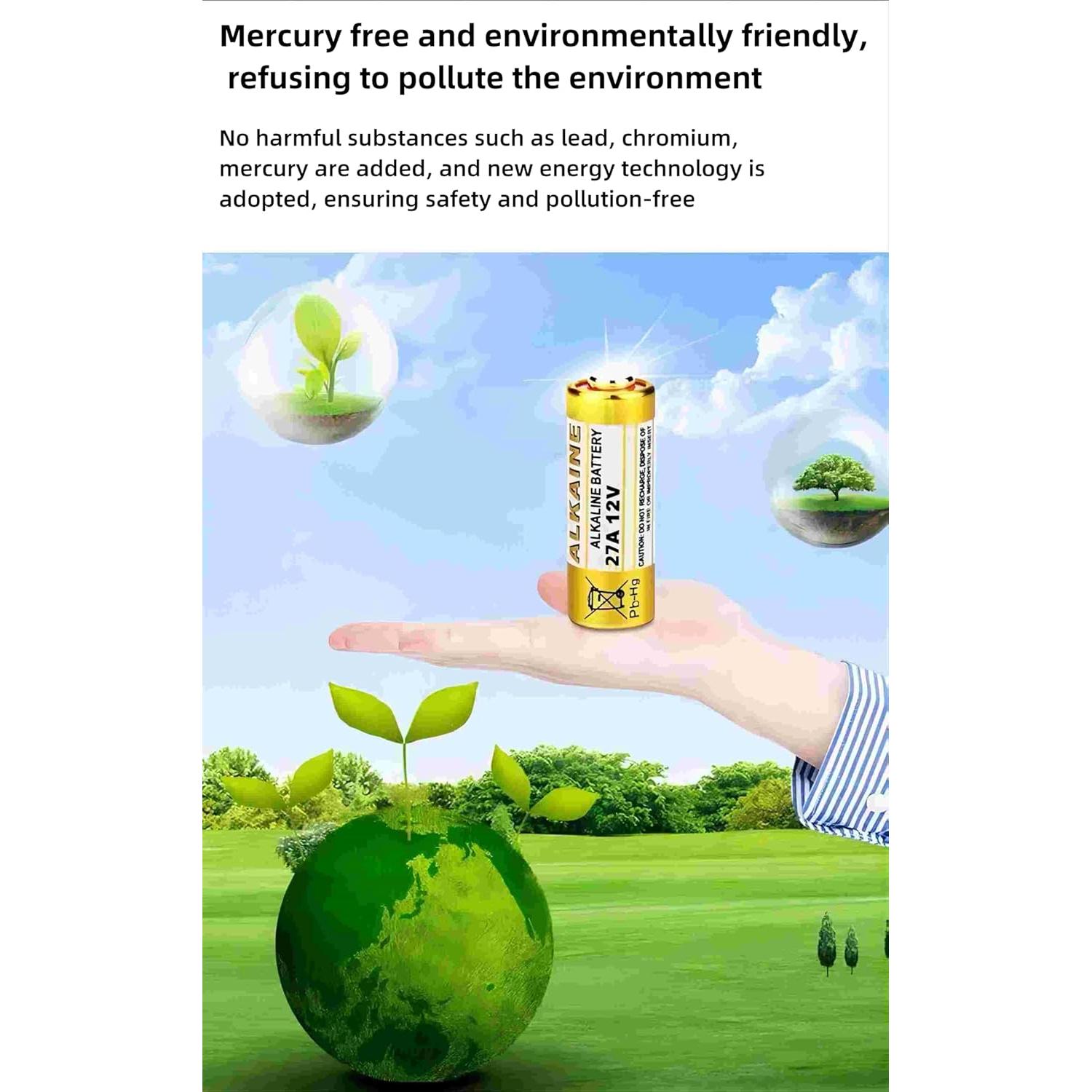 Paquete de 10 Baterías Alcalinas 27A JNKXIXI 12V