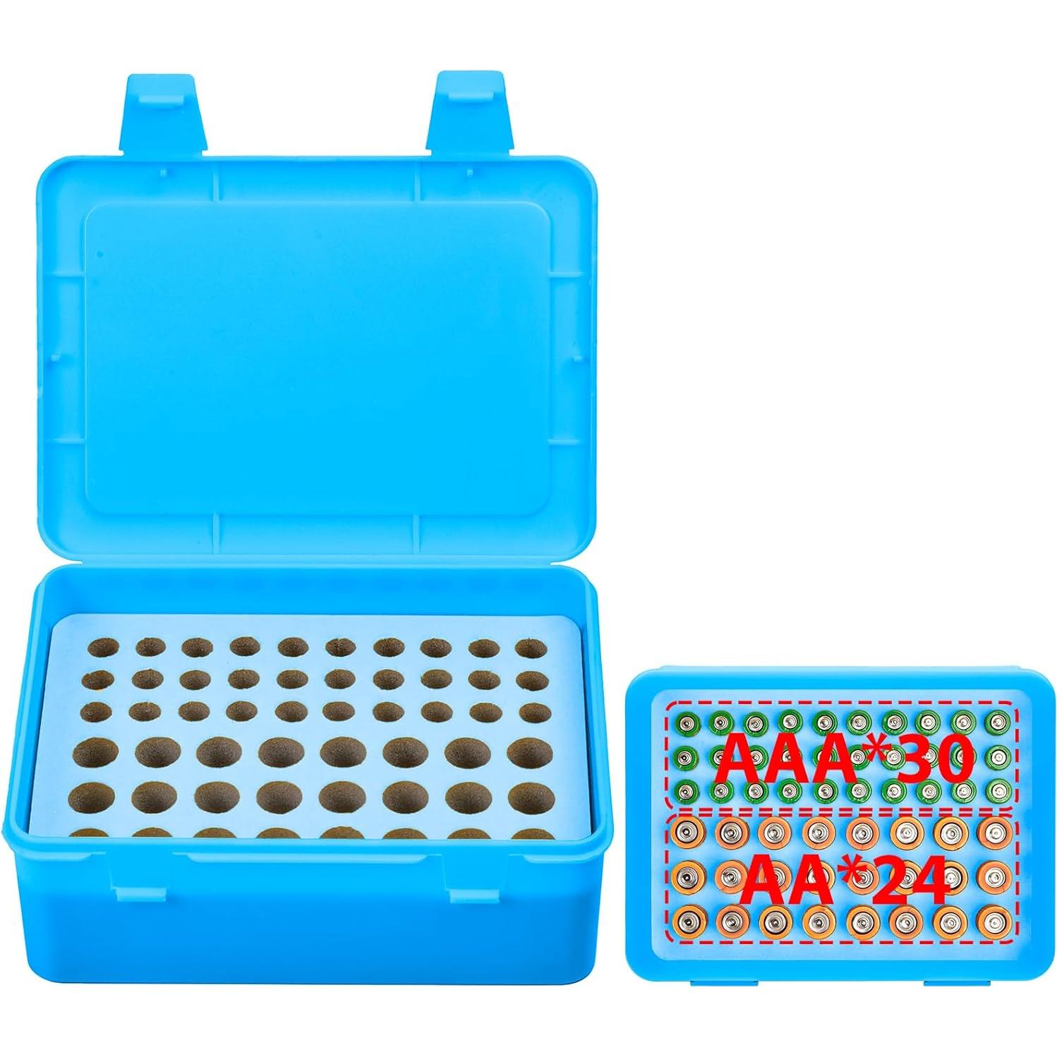 Caja Organizadora de Baterías ALCYON para 54 Baterías AA/AAA