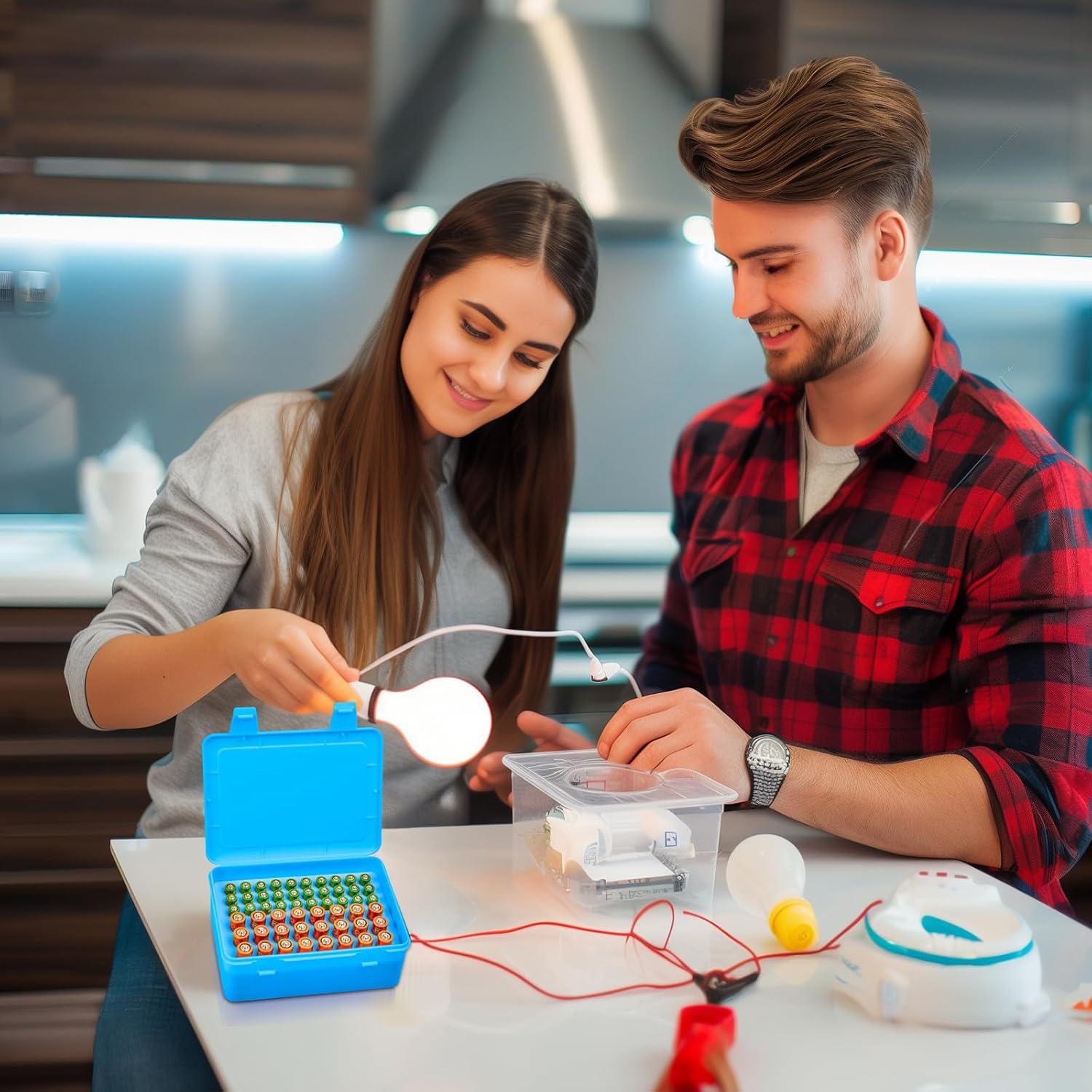 Caja Organizadora de Baterías ALCYON para 54 Baterías AA/AAA