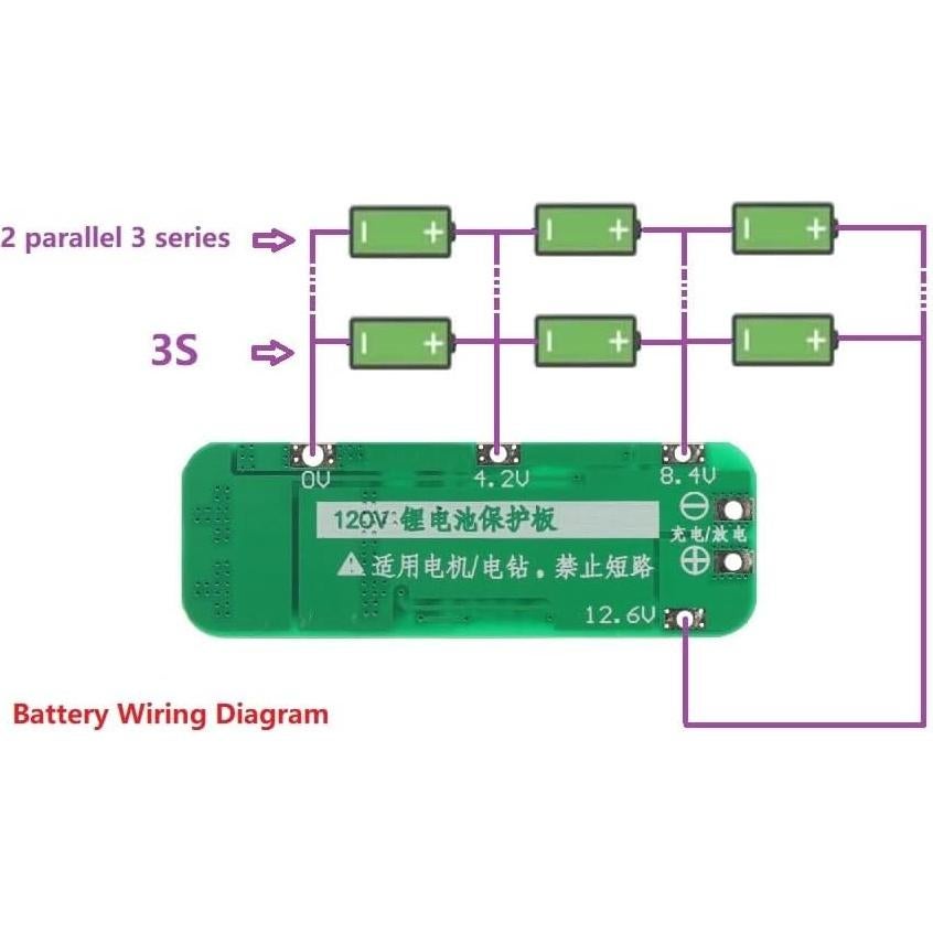 5PCS Placa de Protección BMS 20A 3S 12.6V Li-ion 18650
