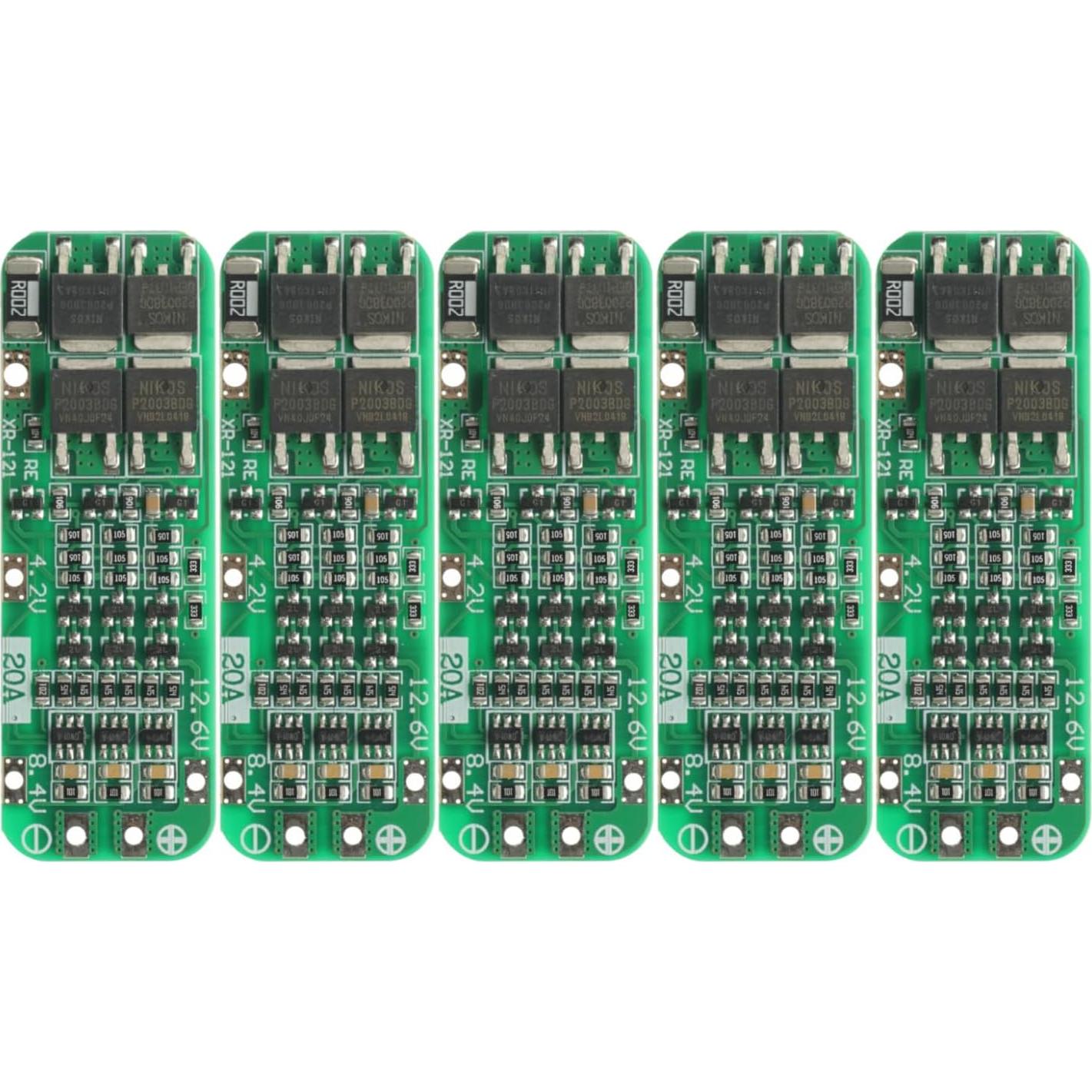 5PCS Placa de Protección BMS 20A 3S 12.6V Li-ion 18650