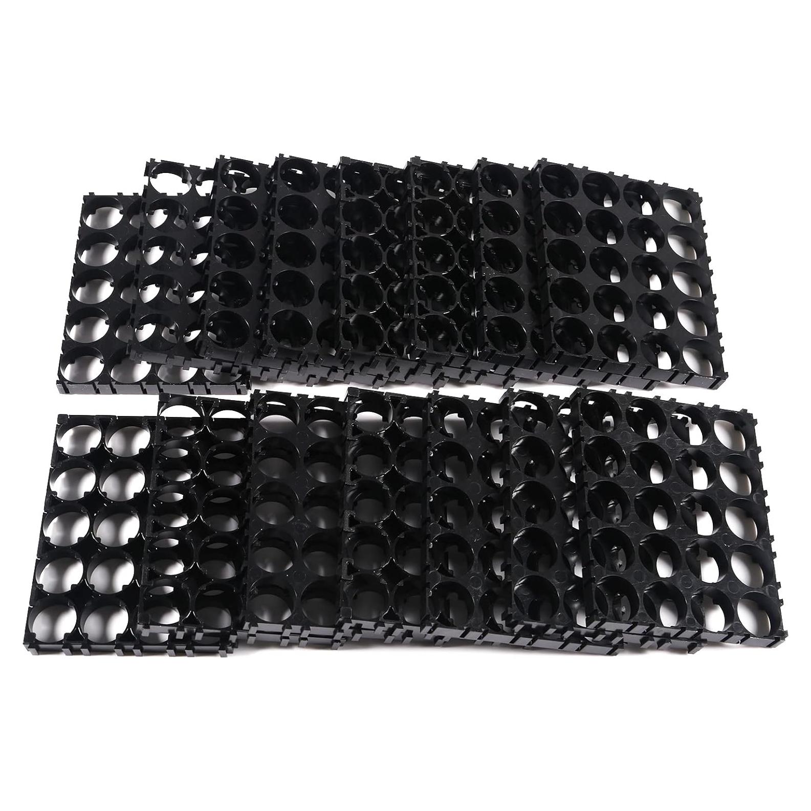 Soporte de Batería 18650 DORHEA 15 Piezas 4x5 ABS Negro