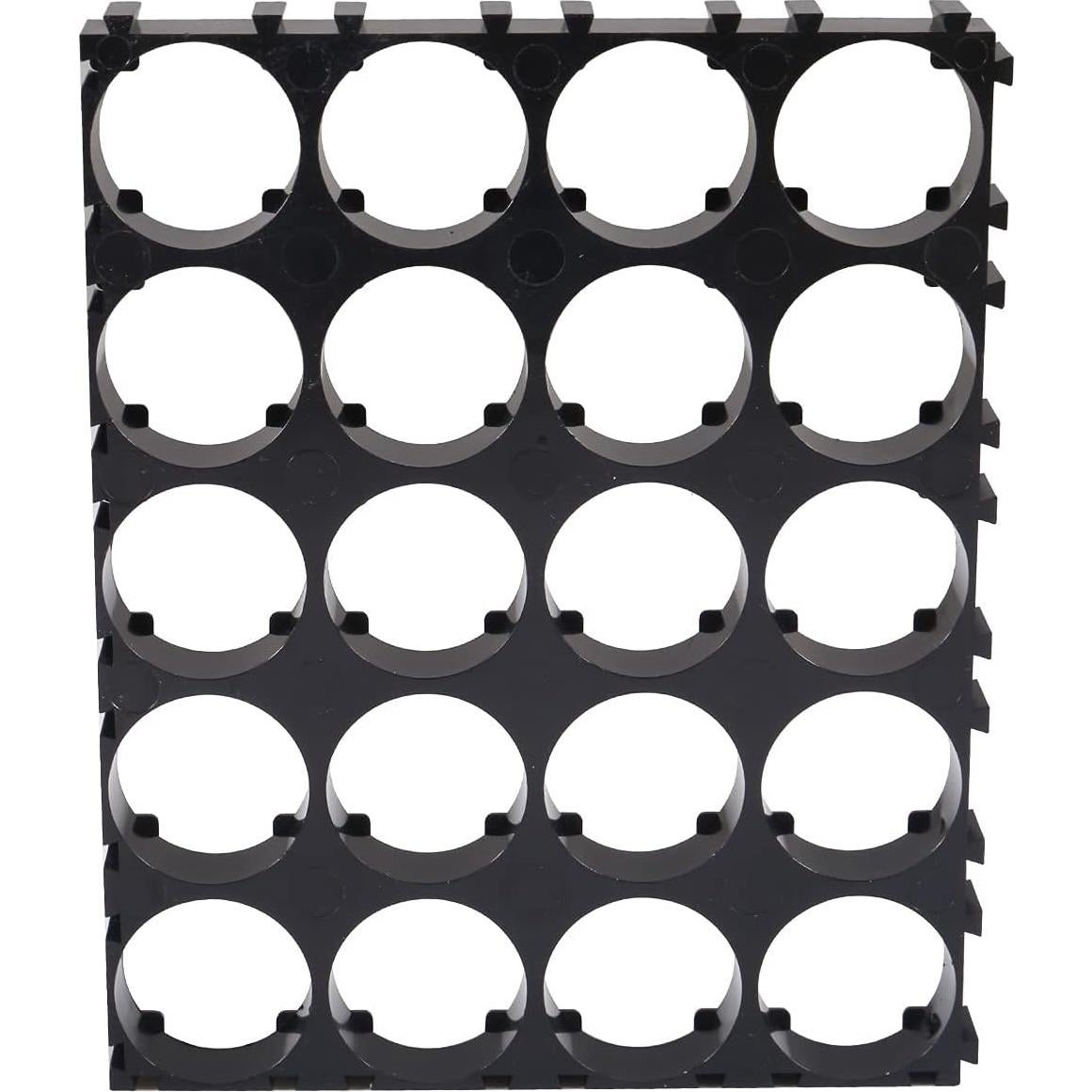Soporte de Batería 18650 DORHEA 15 Piezas 4x5 ABS Negro
