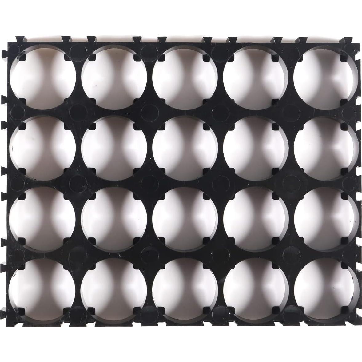 Soporte de Batería 18650 DORHEA 15 Piezas 4x5 ABS Negro