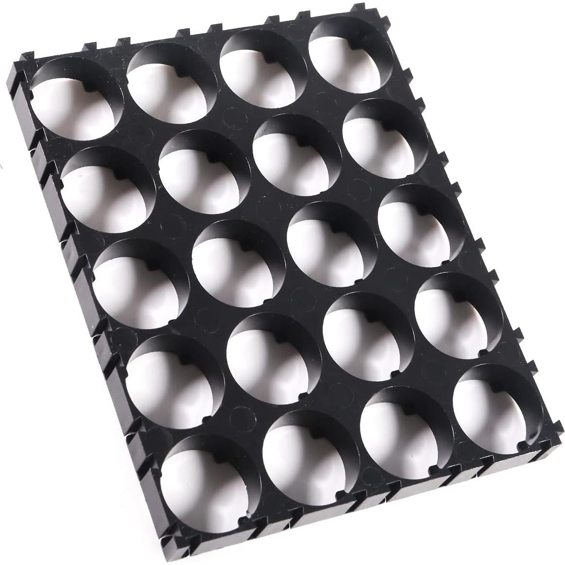 Soporte de Batería 18650 DORHEA 15 Piezas 4x5 ABS Negro