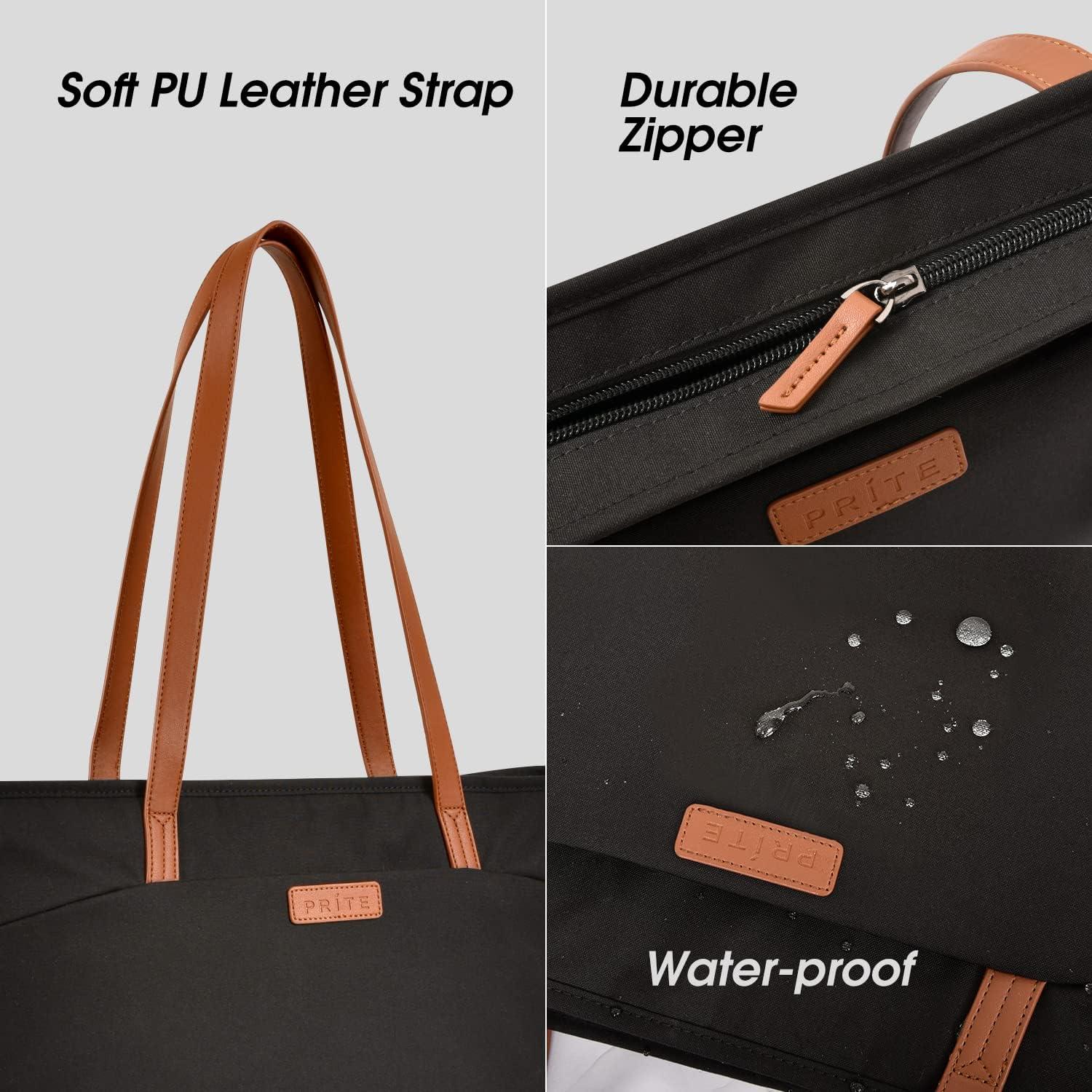 Bolsa Tote Prite para Laptop 16" Negra para Mujeres
