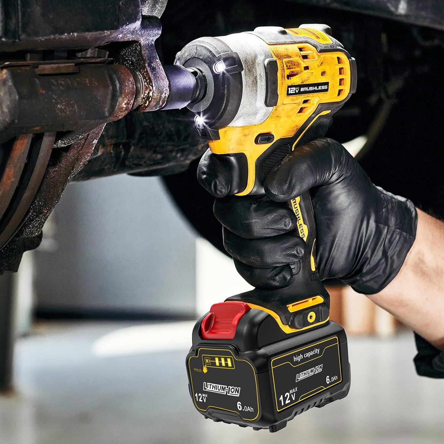 Paquete de 2 Baterías 12V 6.0Ah ZLWAWAOL Compatible Dewalt