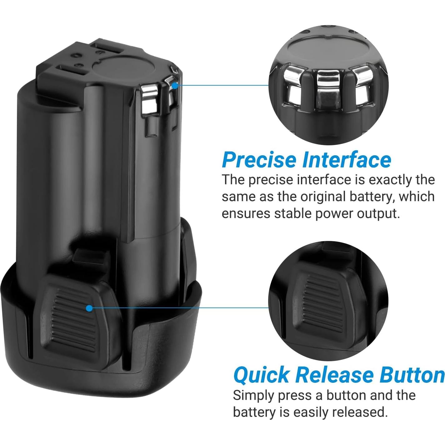 Paquete de 2 Baterías Li-ion 3500mAh 12V Porter Cable PCL12BLX