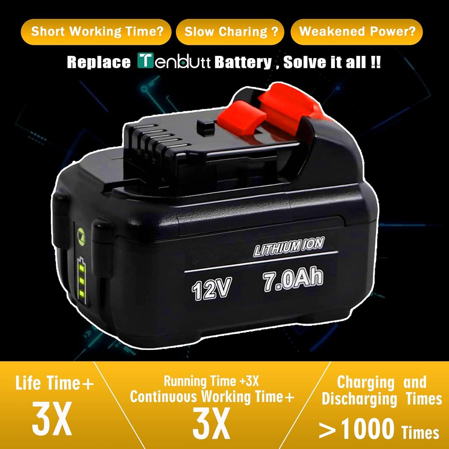 Batería de Reemplazo 12V TenHutt 7.0Ah para Dewalt